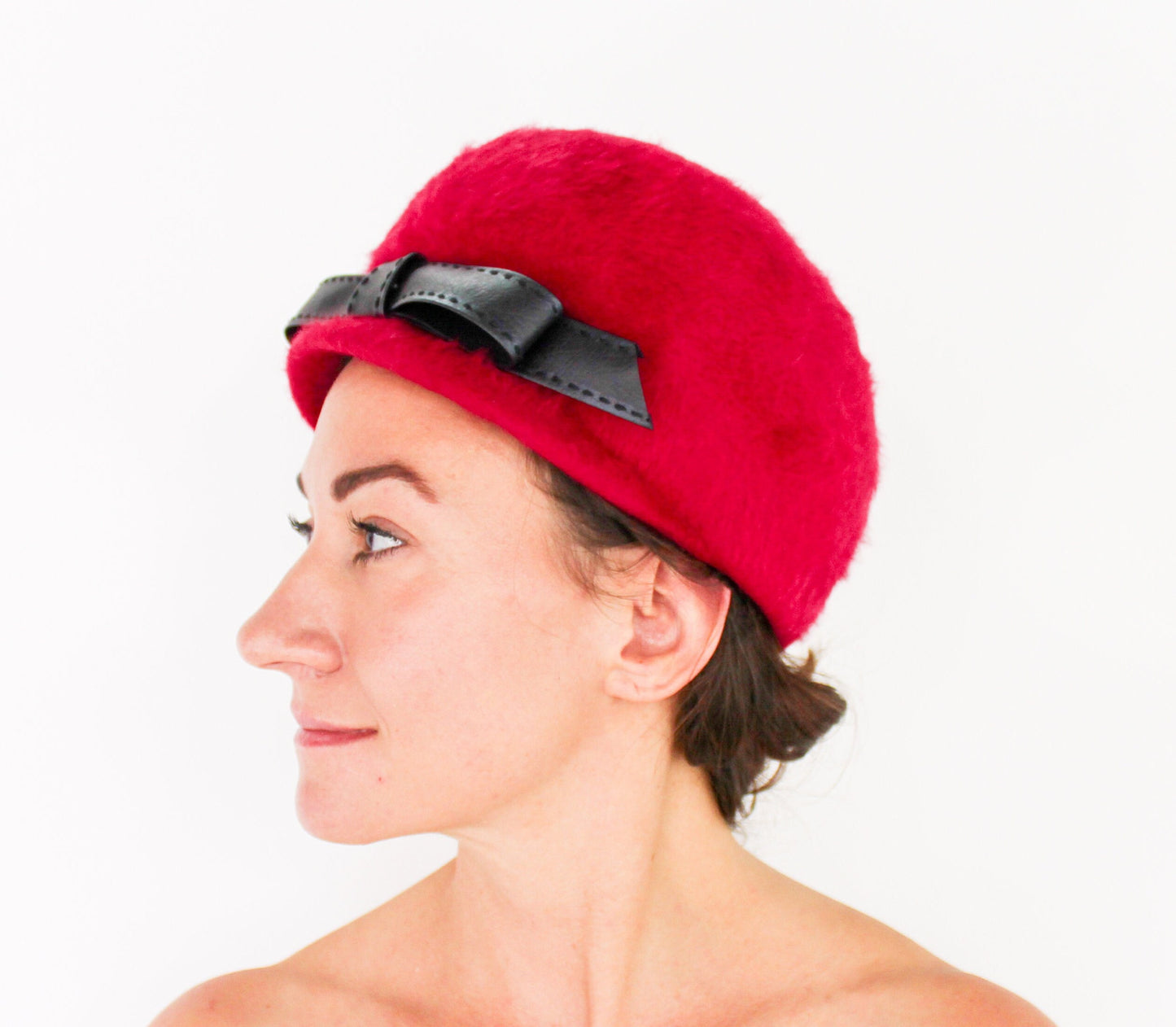 1960s Fuchsia Mohair Bubble Hat