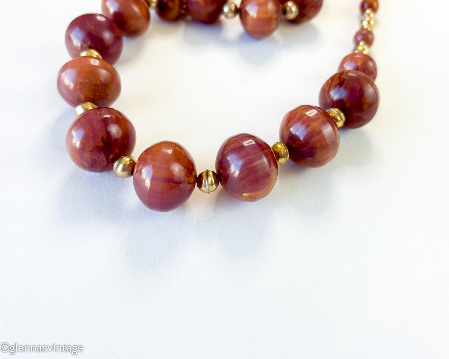1950s Brown Bakelite Necklace Set | Bakelite Choker & Bracelet