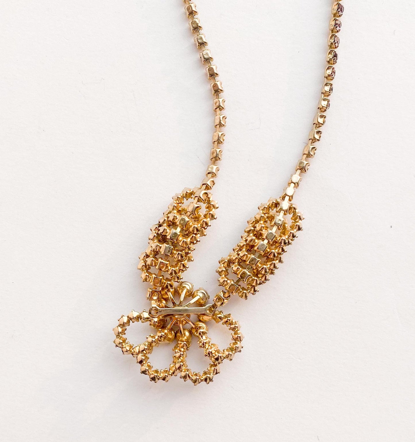 1950s Rhinestone Evening Necklace l 50s Rhinestone Choker