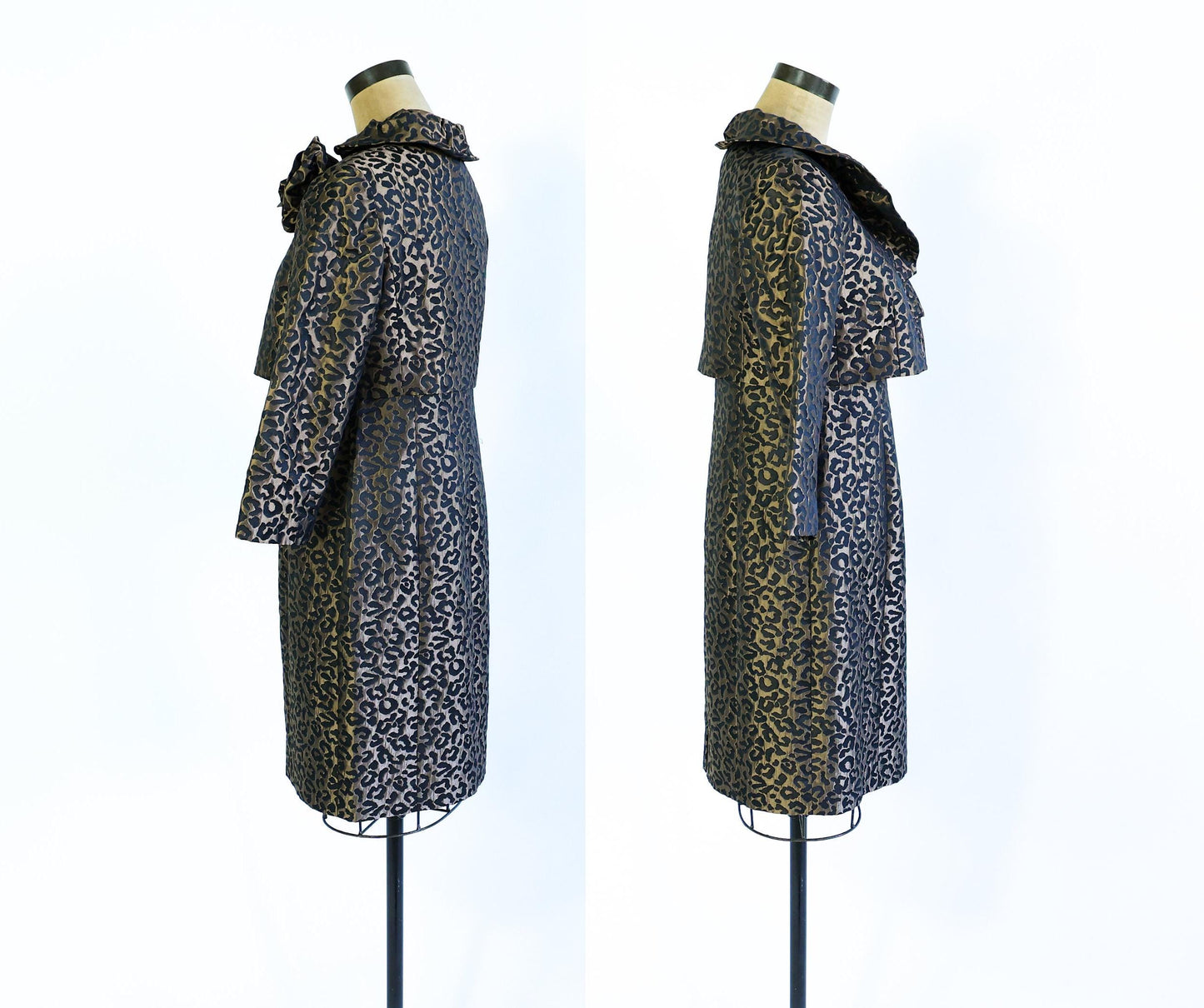 1990s Leopard Dress & Jacket Set, Medium