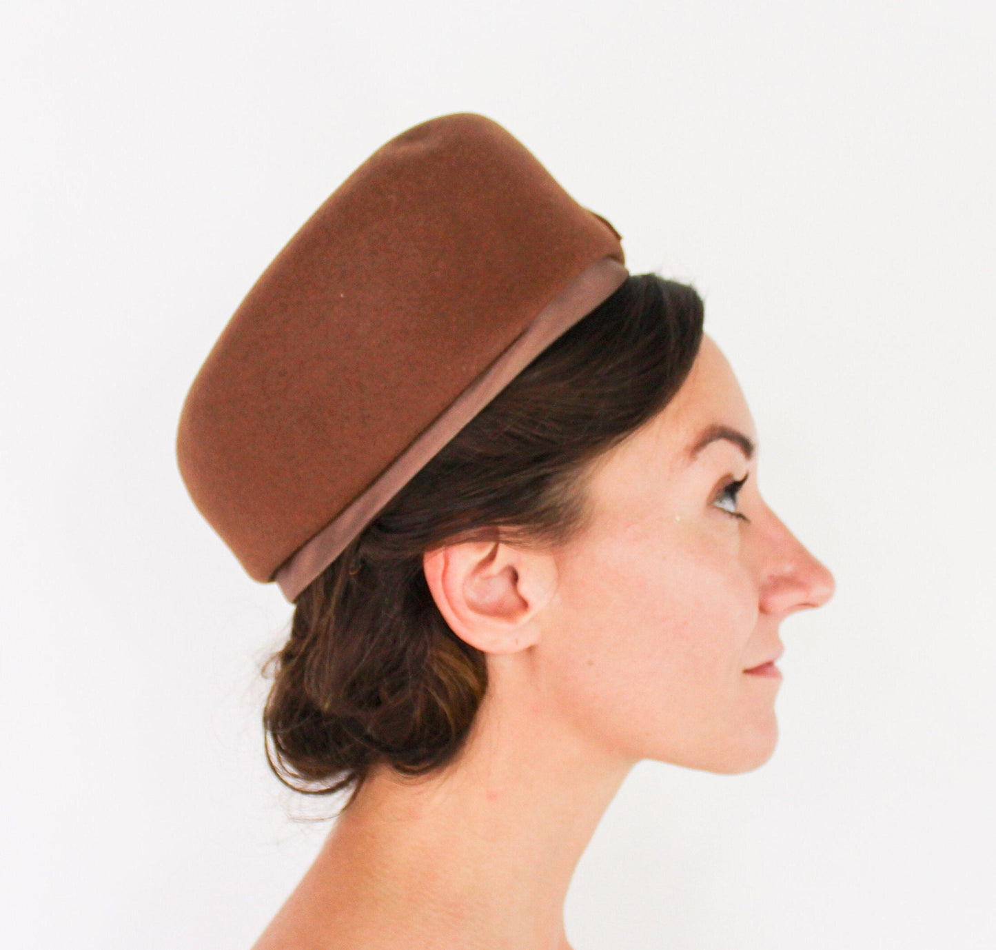 1960s Brown Wool Hat