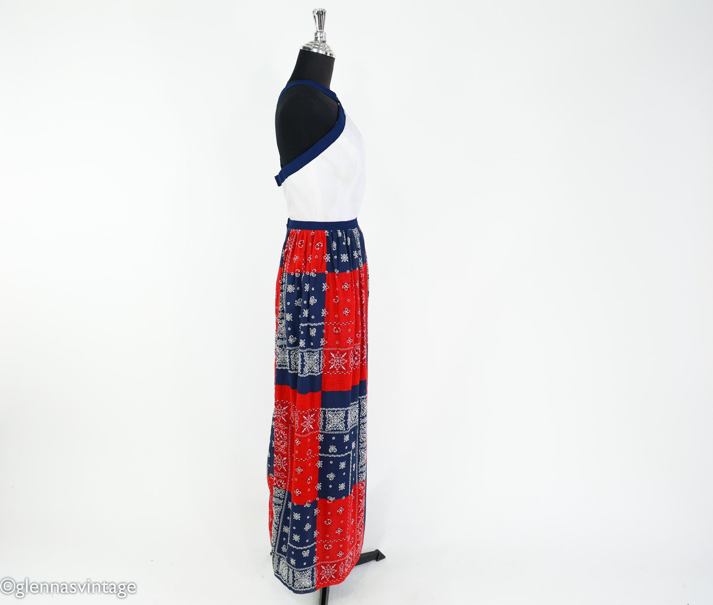 1970s Halter Maxi Dress, Small