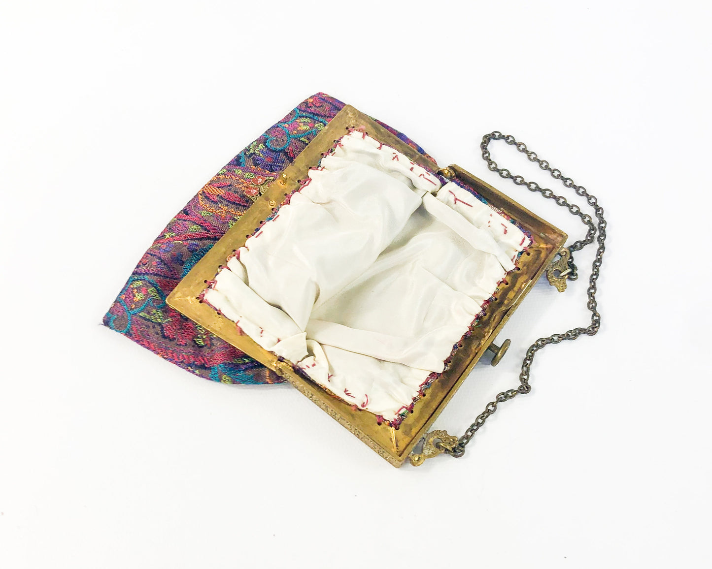 1900s Tapestry Evening Purse | Silk Tapestry Handbag | Downton Abby