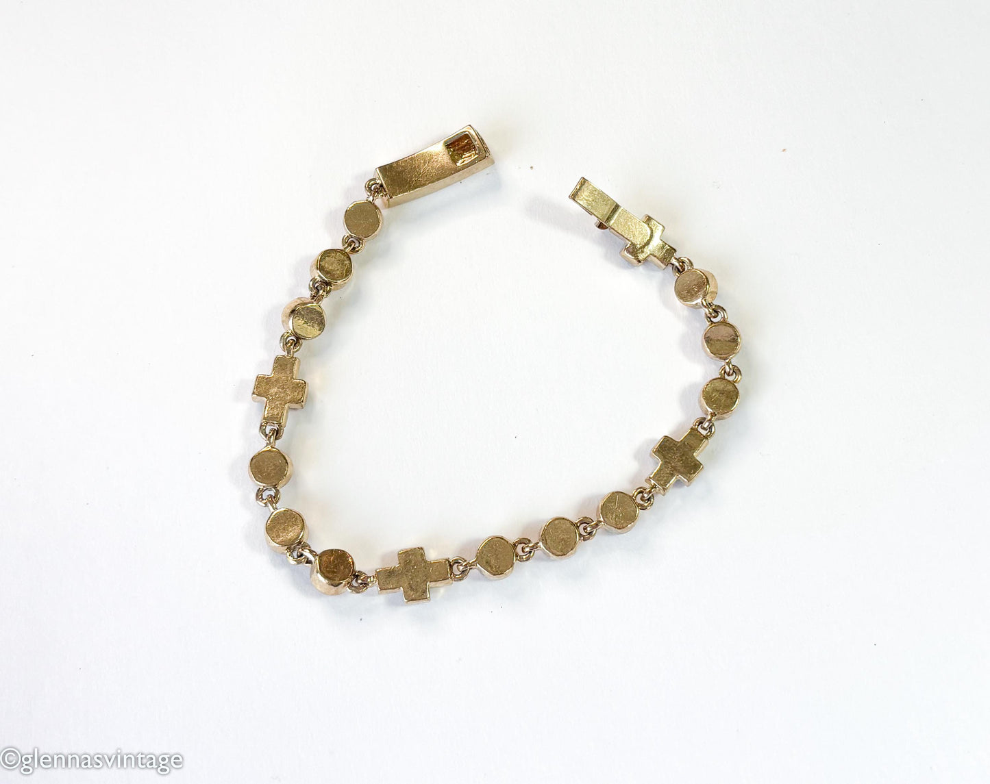 1990s Givenchy Gold & Root Beer Rhinestone Bracelet