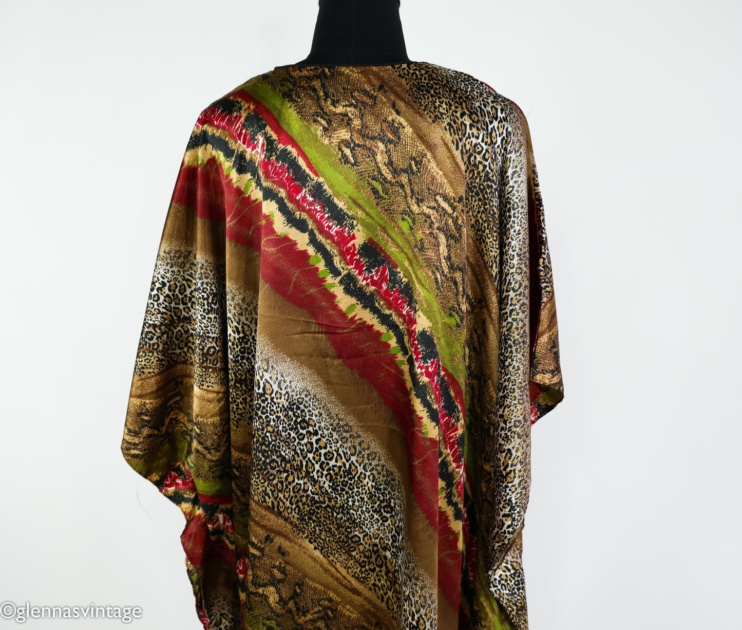 1990s Leopard Print Caftan | Vintage Plus Size Loungewear