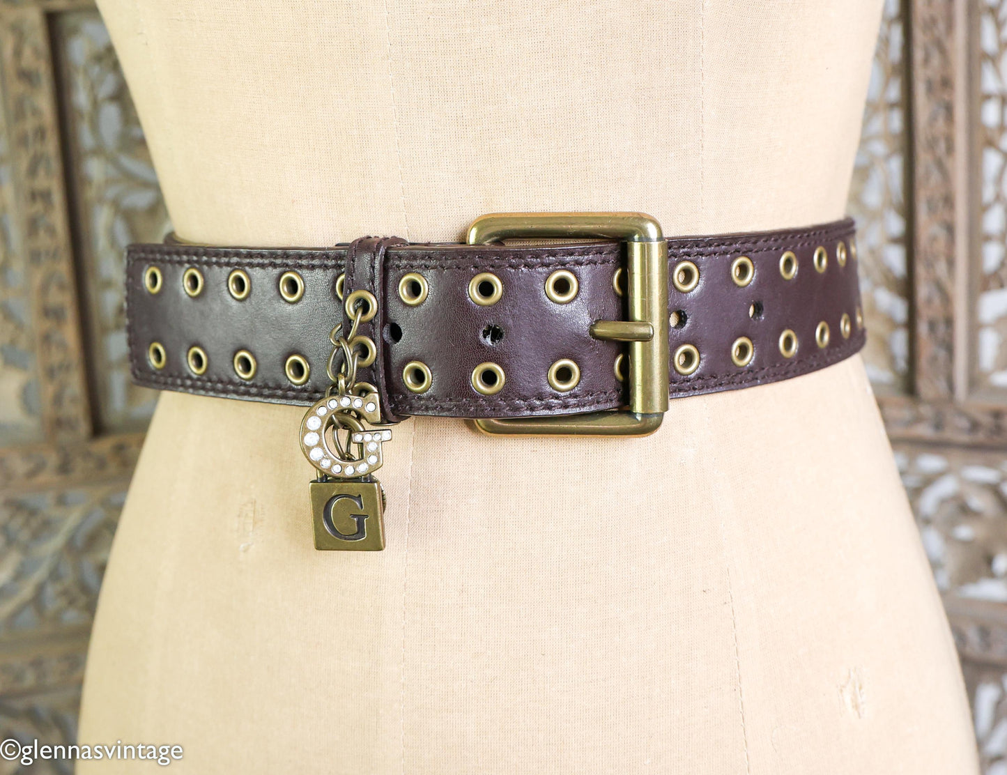 1990s Guess Brown Leather Belt