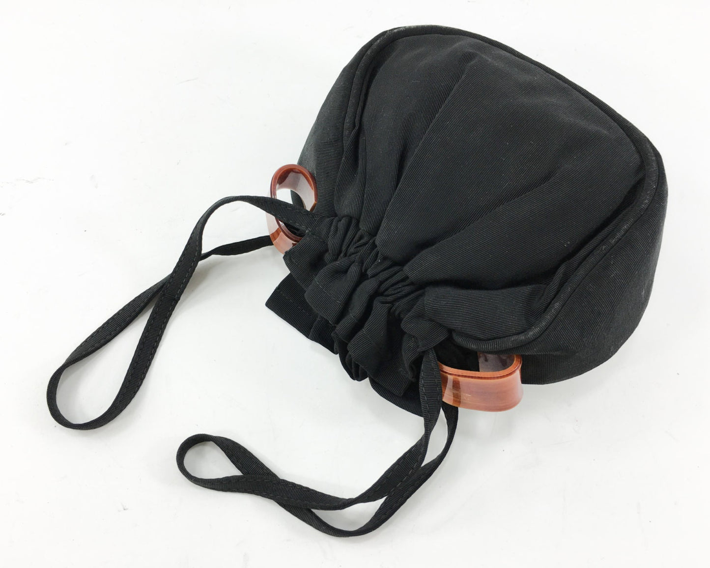 1940s Black Faille Evening Bag