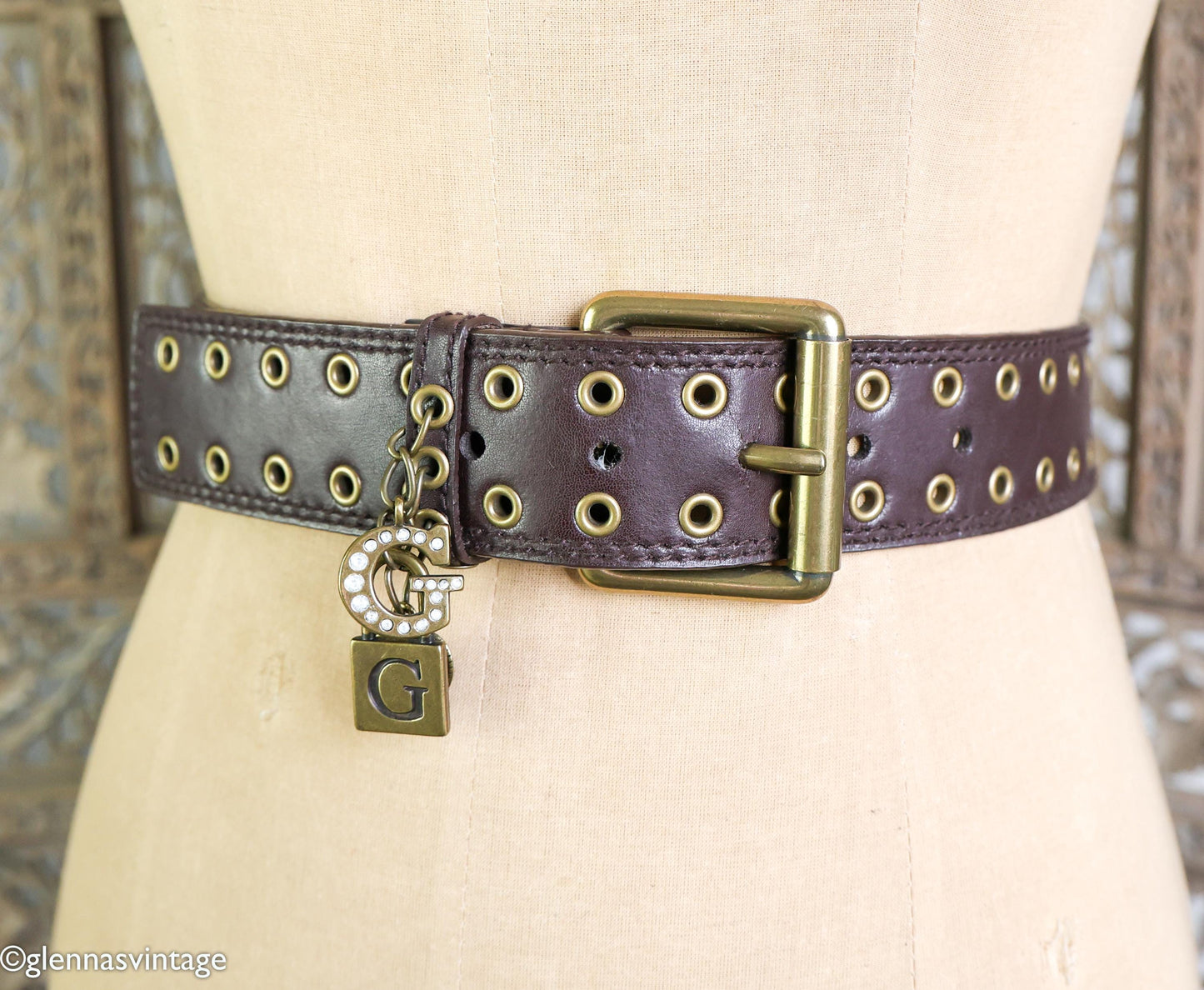 1990s Guess Brown Leather Belt