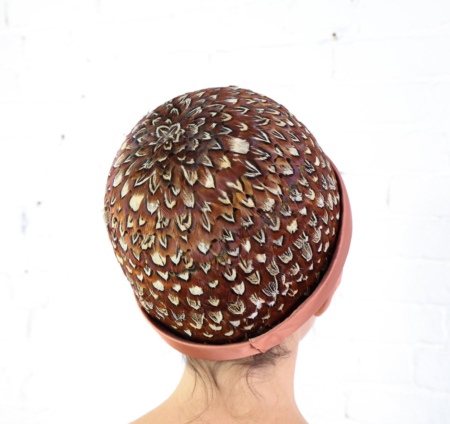 1960s Copper Quail Feather Hat