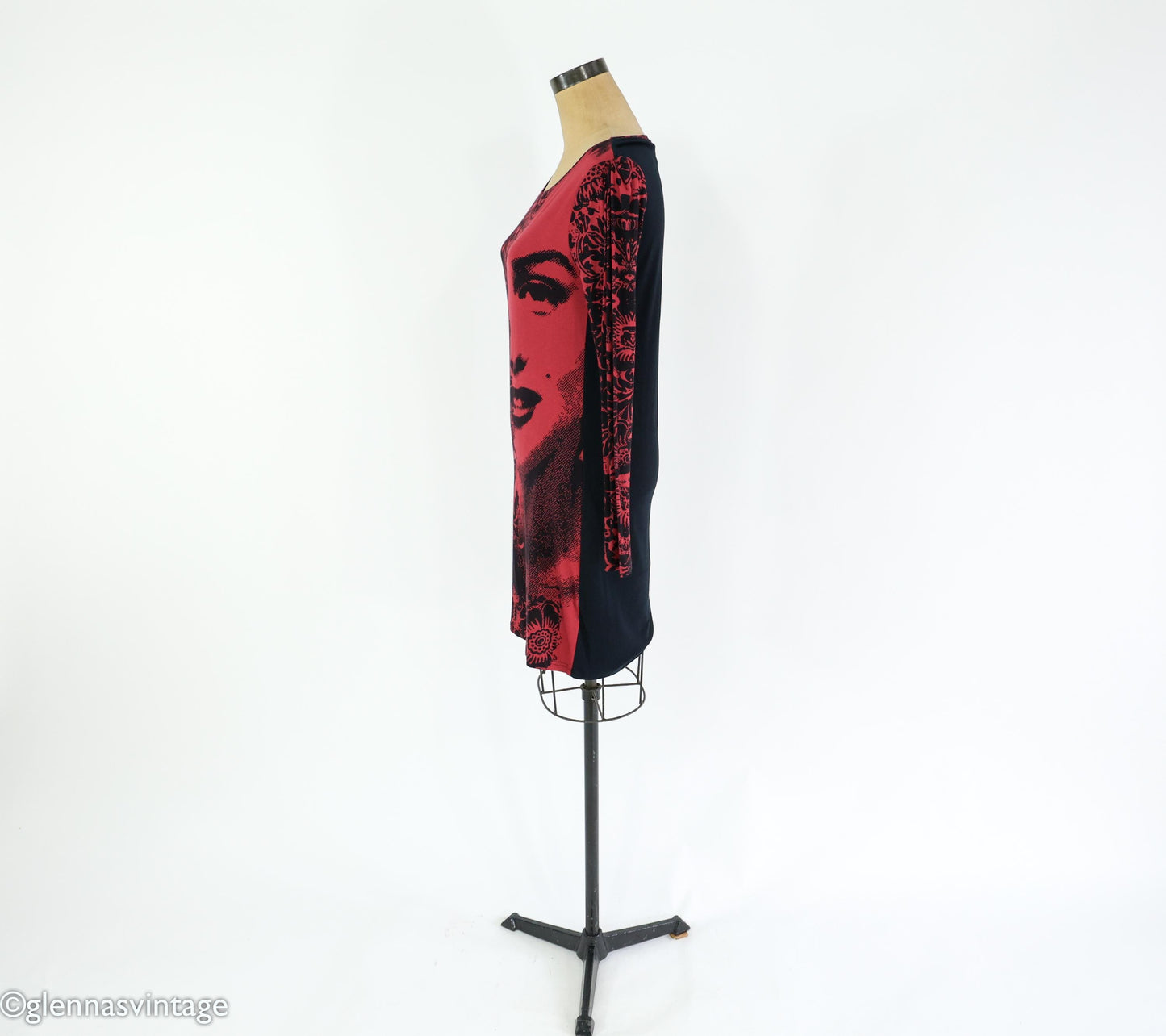 1990s Marilyn Monroe Dress | Desigual Red Graphic Shift, Medium