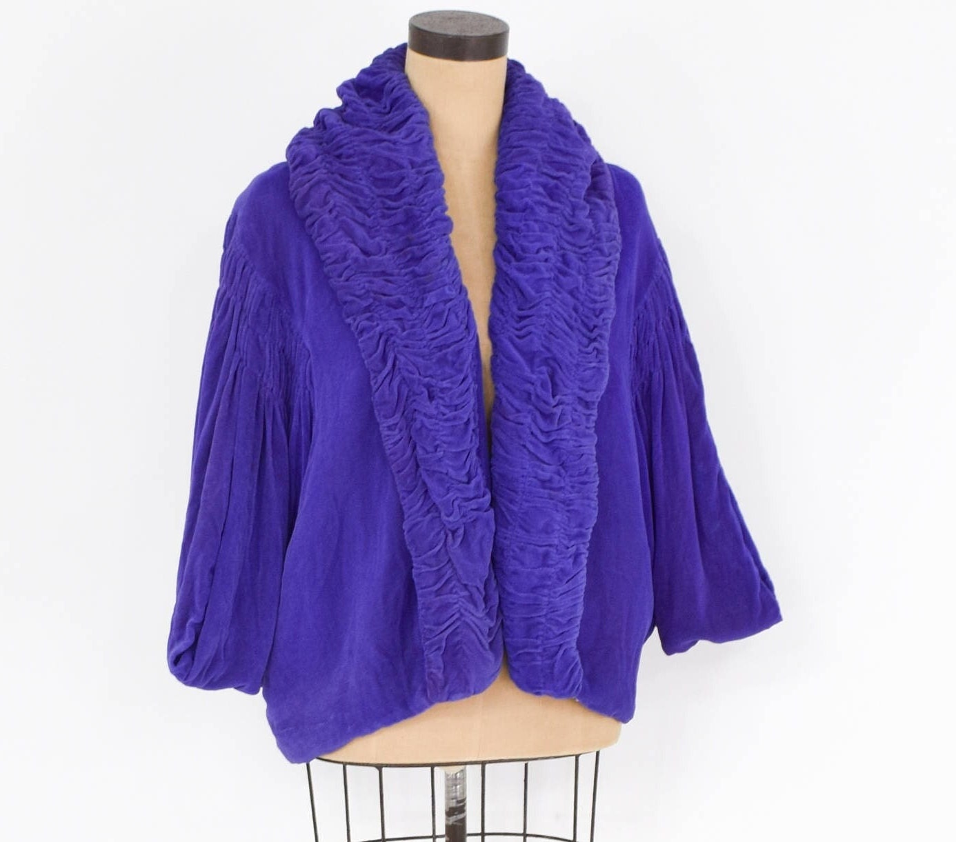 1900s Violet Silk Velvet Capelet | Downton Abbey Style