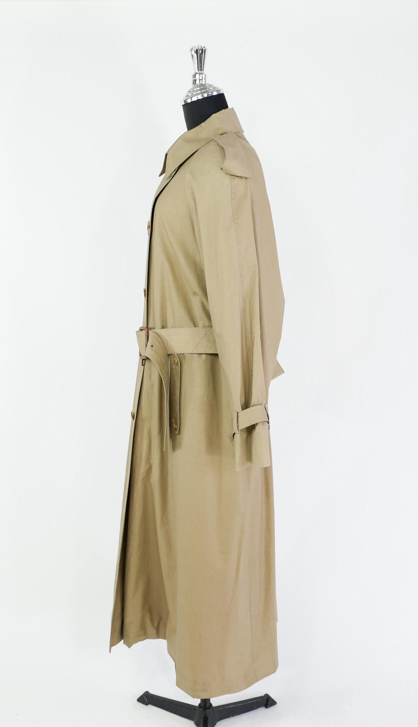 Aquascutum | 1970s Trench Coat | 70s Khaki Trench Coat | Aquascutum England | Medium