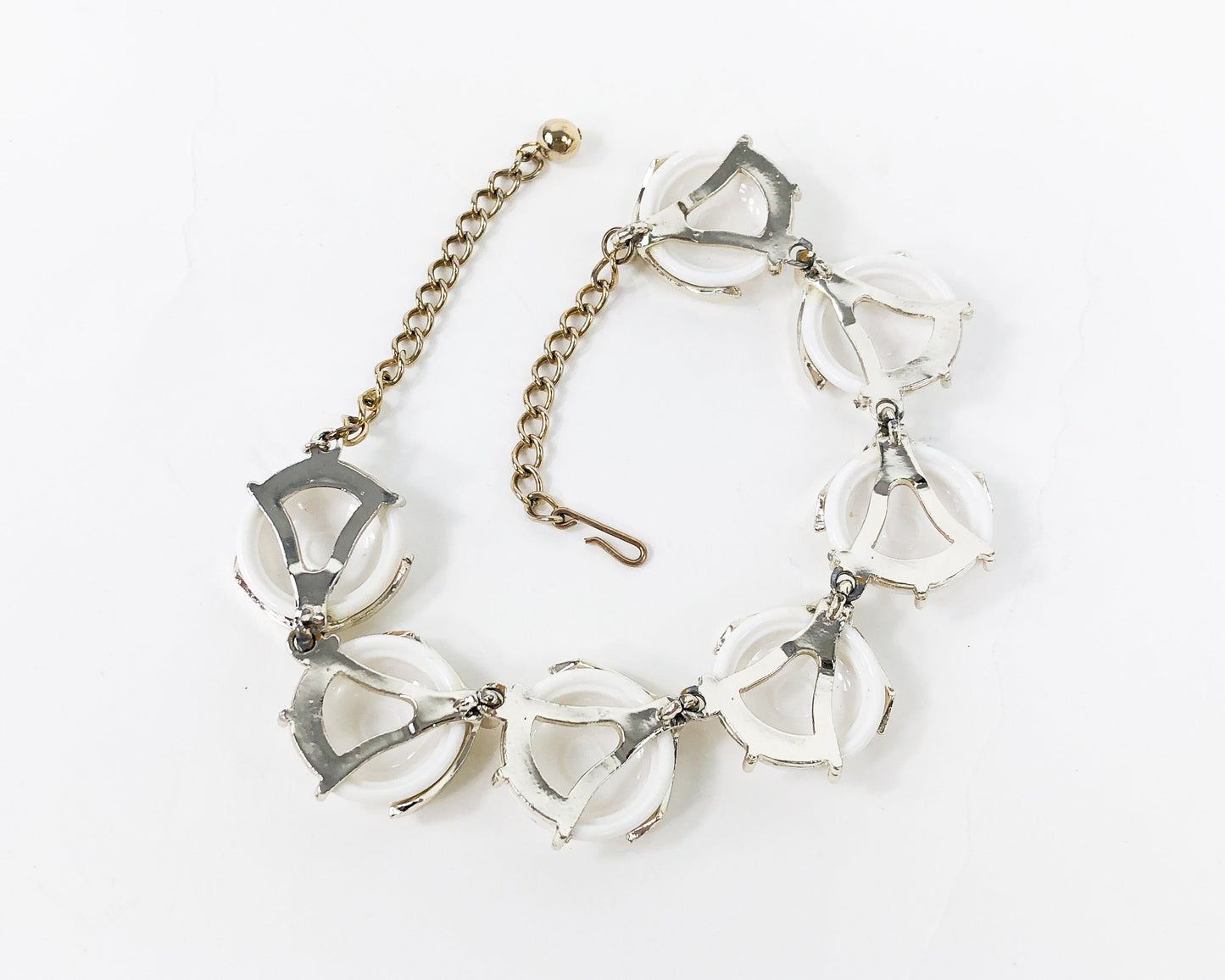 Coro | 1950s White Necklace  | 50s White Plastic Circles Choker | 50s White Plastic Necklace | Coro