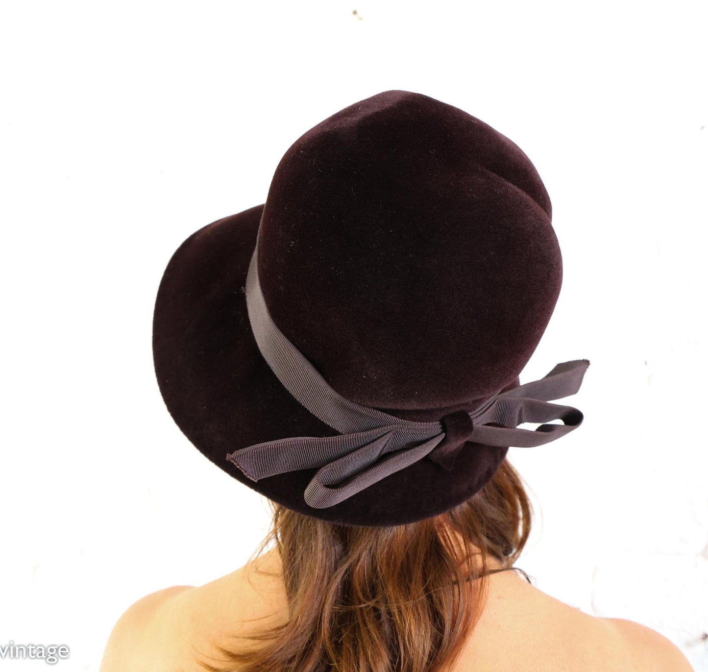 1960s Brown Wool Bucket Hat, Made in France