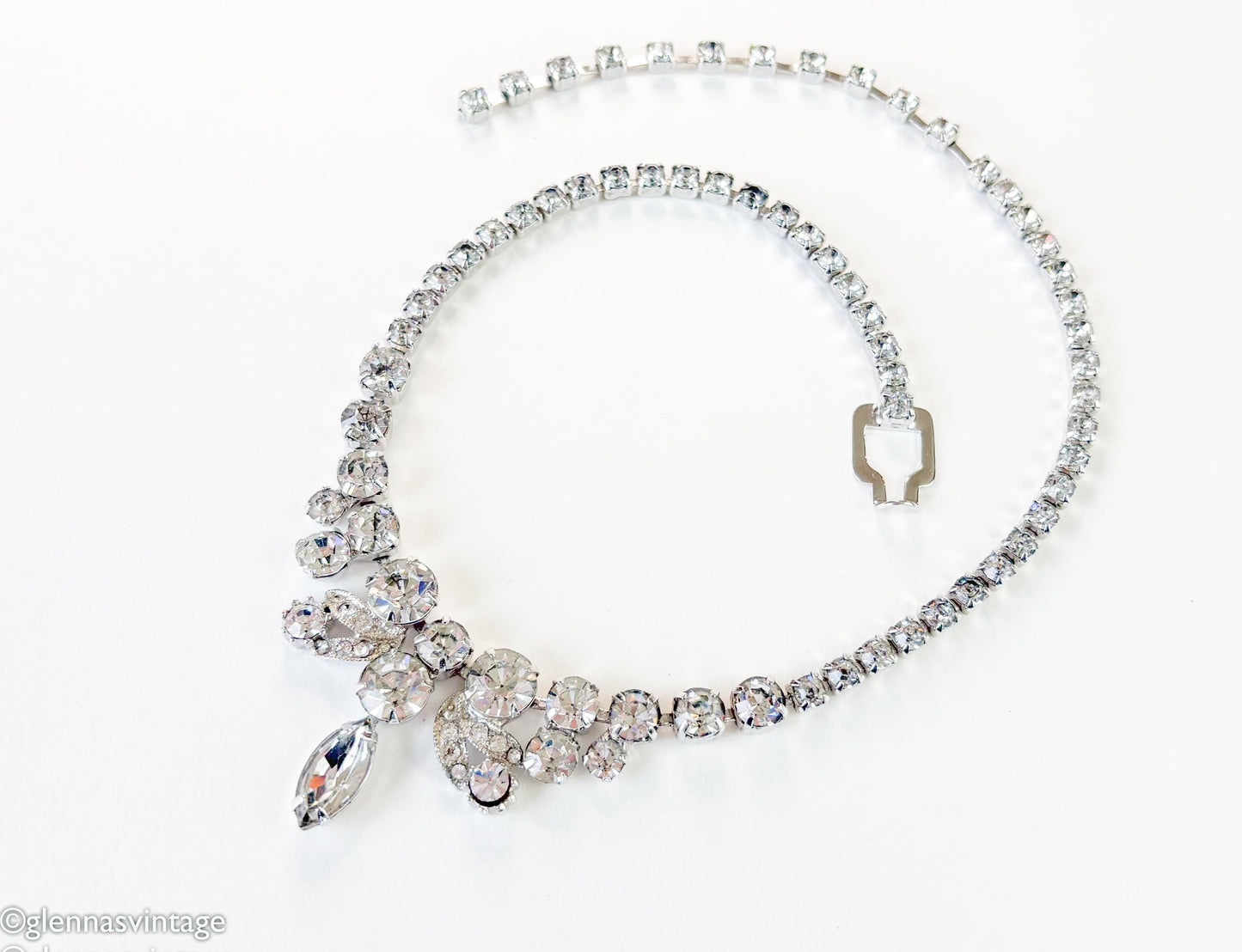 1960s Eisenberg Ice Rhinestone Choker Necklace