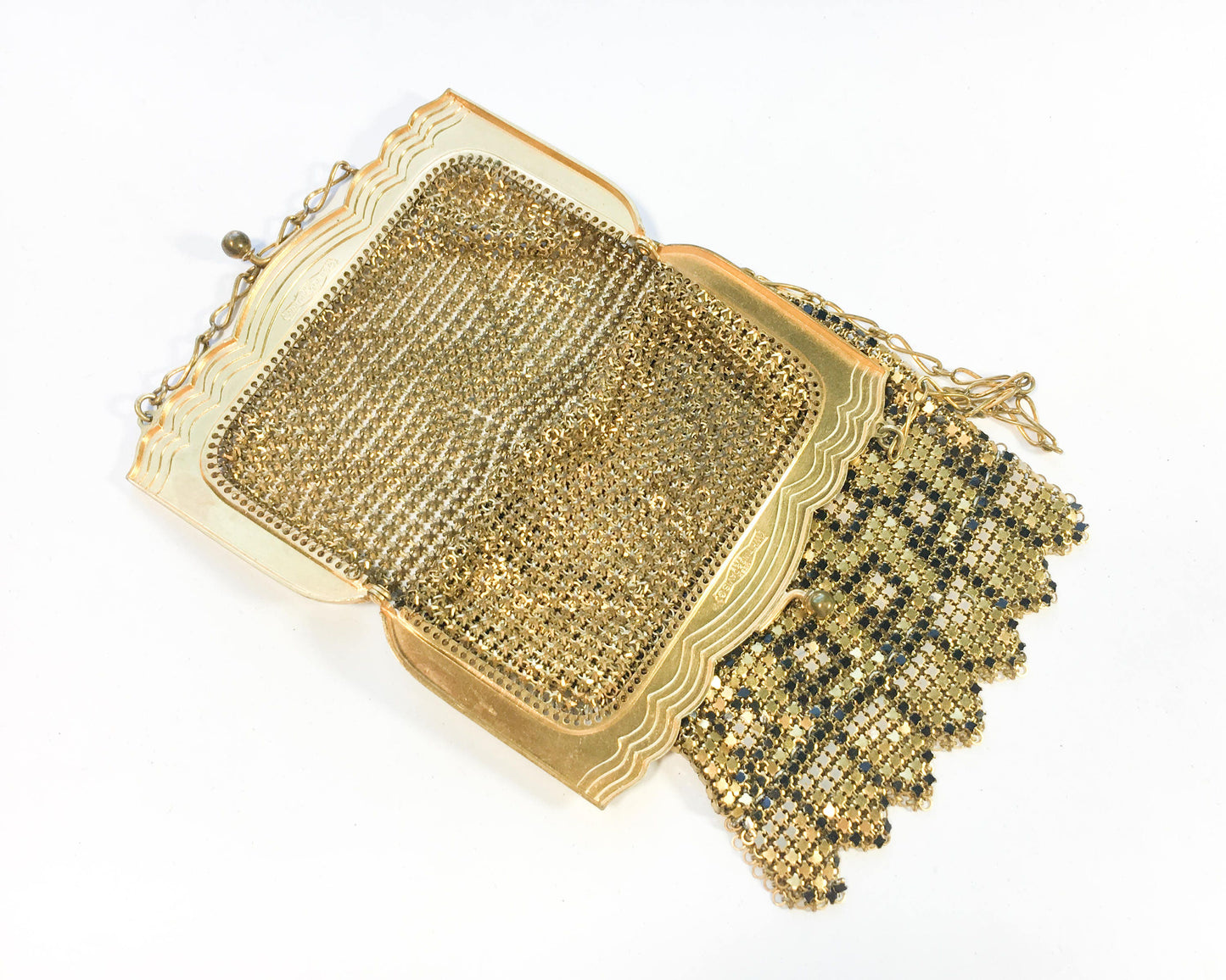 1920s Gold Deco Mesh Handbag