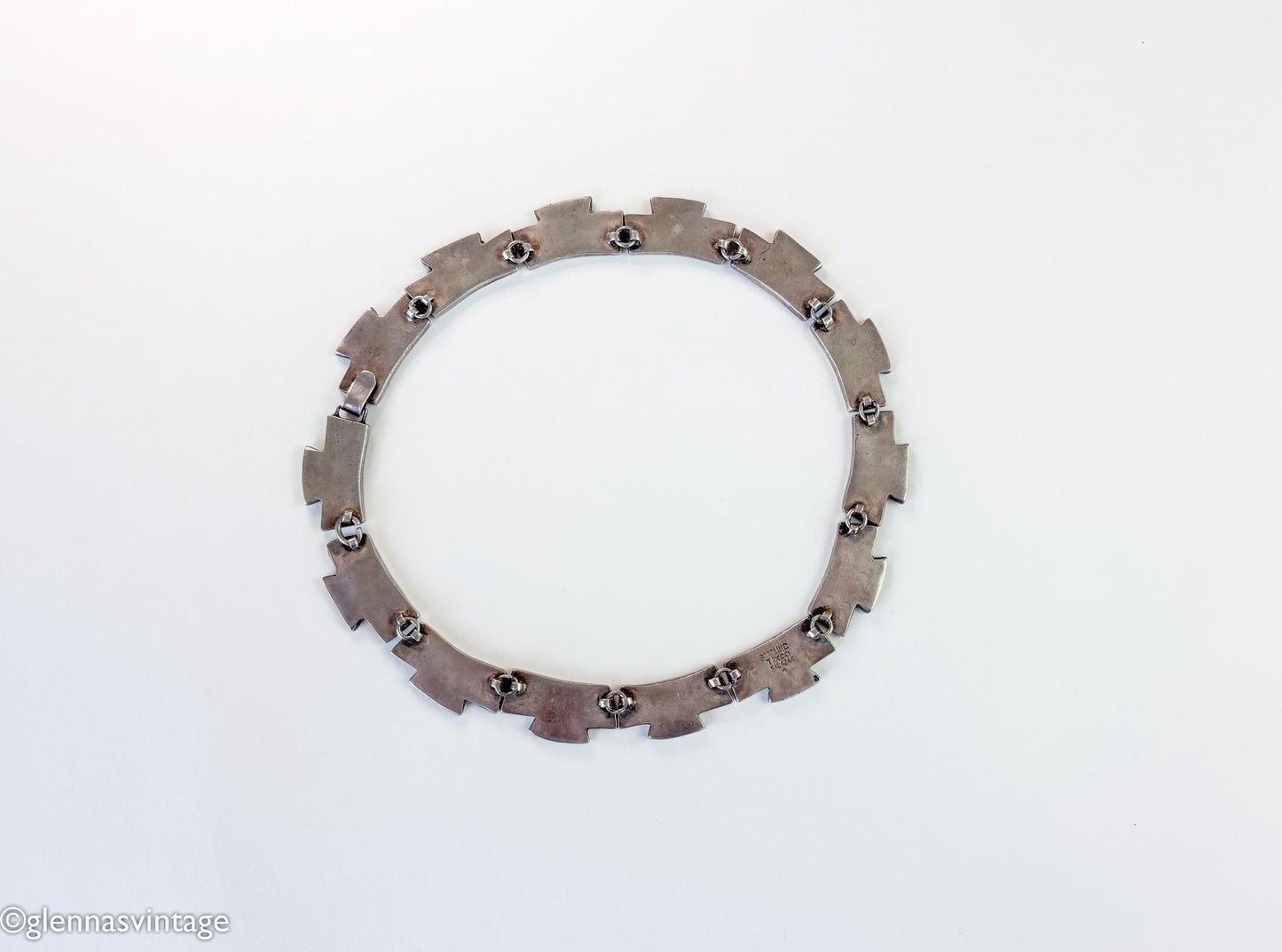 1950s Salazar Sterling Silver Abalone Collar Necklace, Mexico