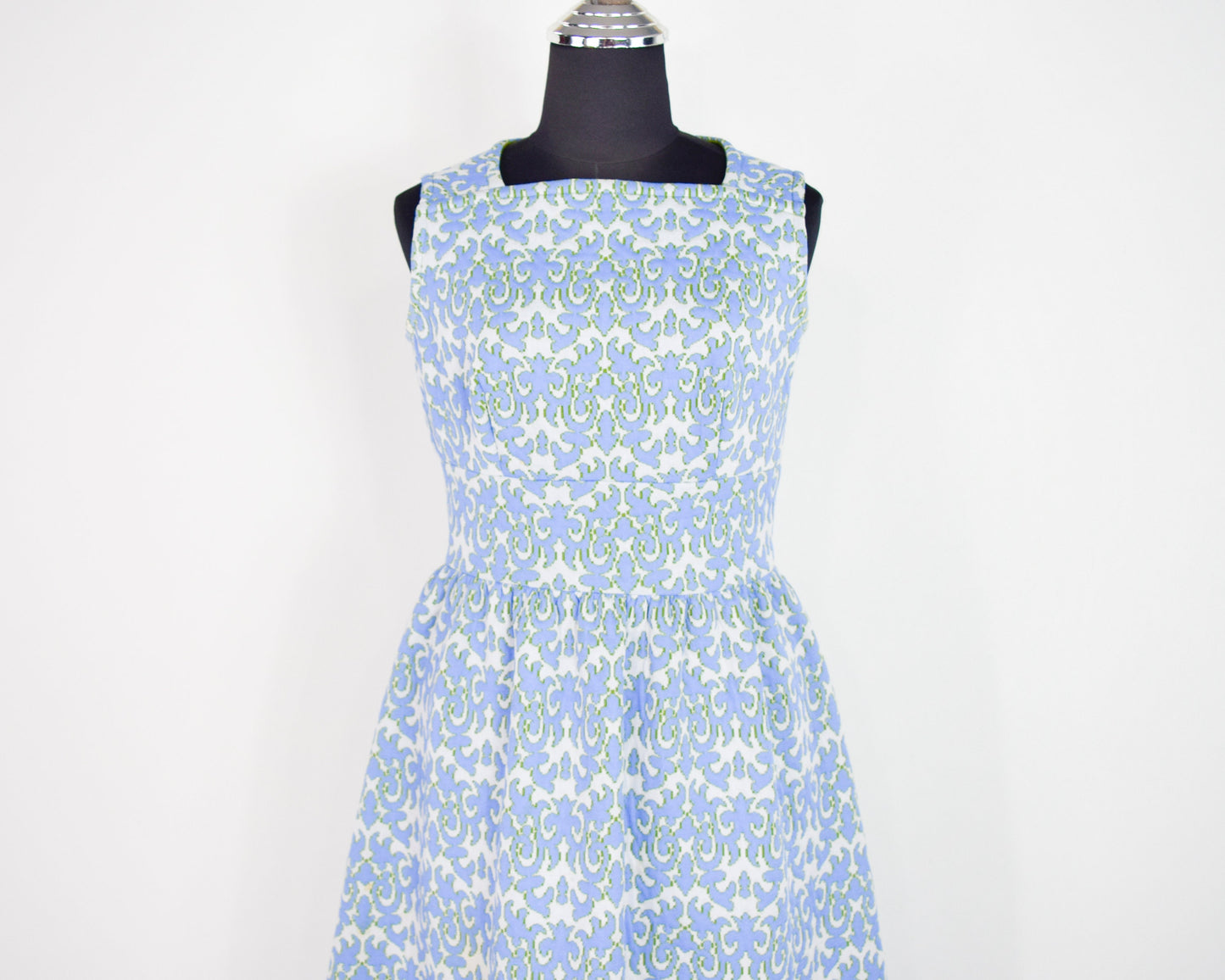 1970s Blue Floral Maxi Dress & Jacket | 70s Sky Blue Maxi Dress Set |  BELFRY | Medium