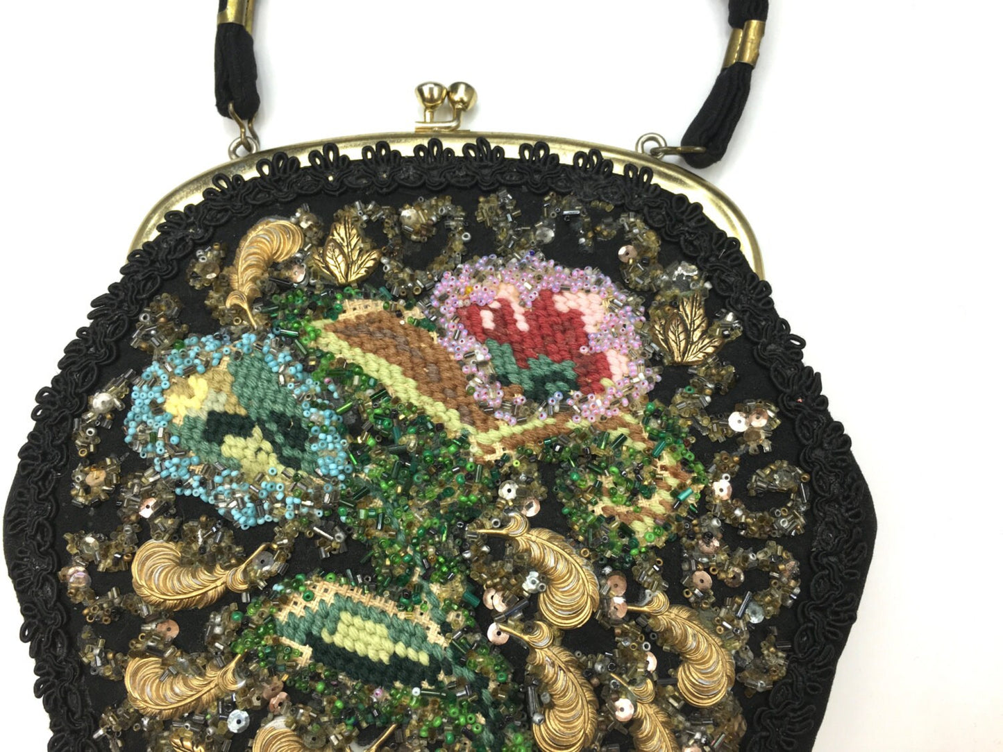 1960s Beaded Needlepoint Handbag | Caron of Houston Evening Bag