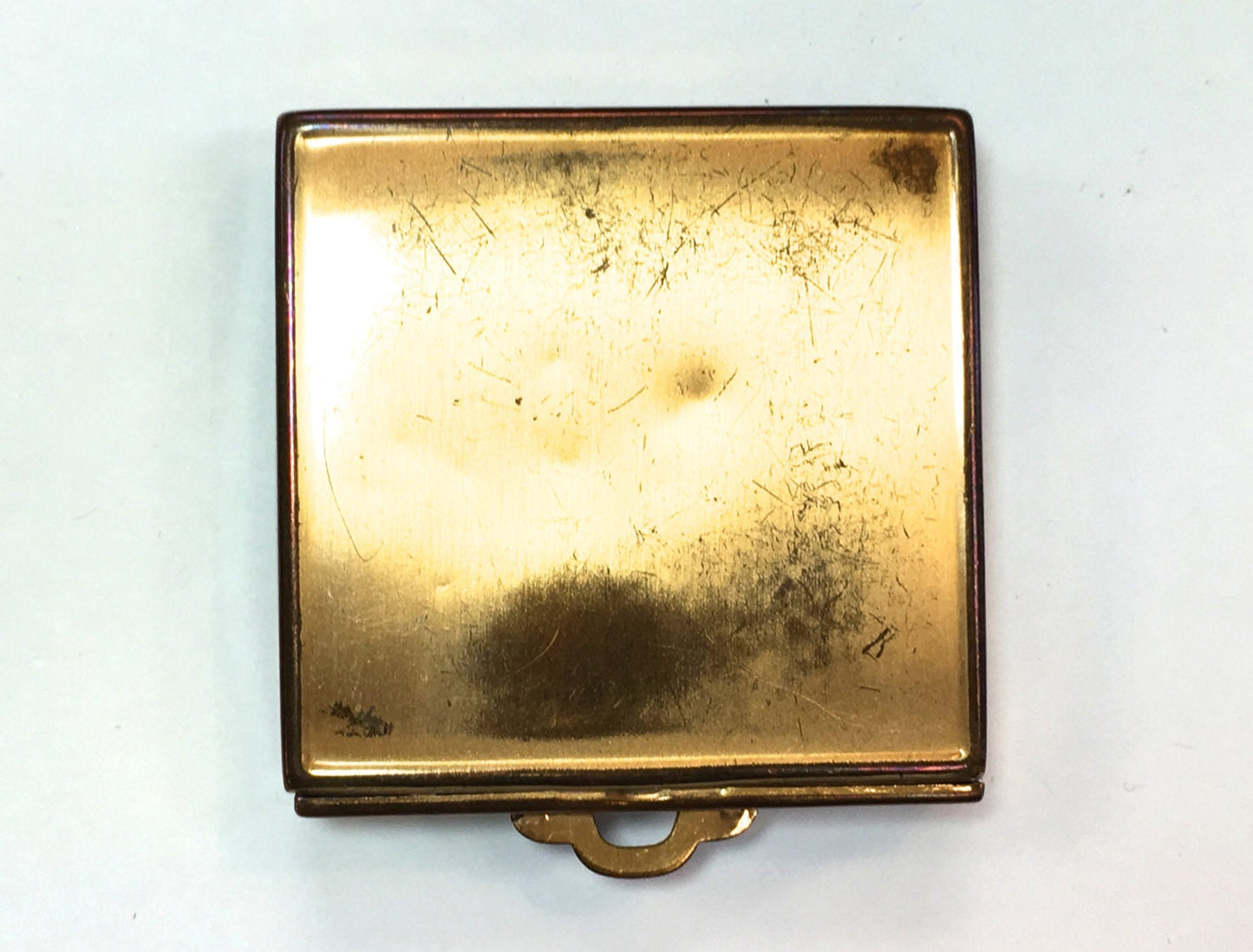 1940s Rhinestone Covered Compact | 40s Gold & Rhinestone Square Compact