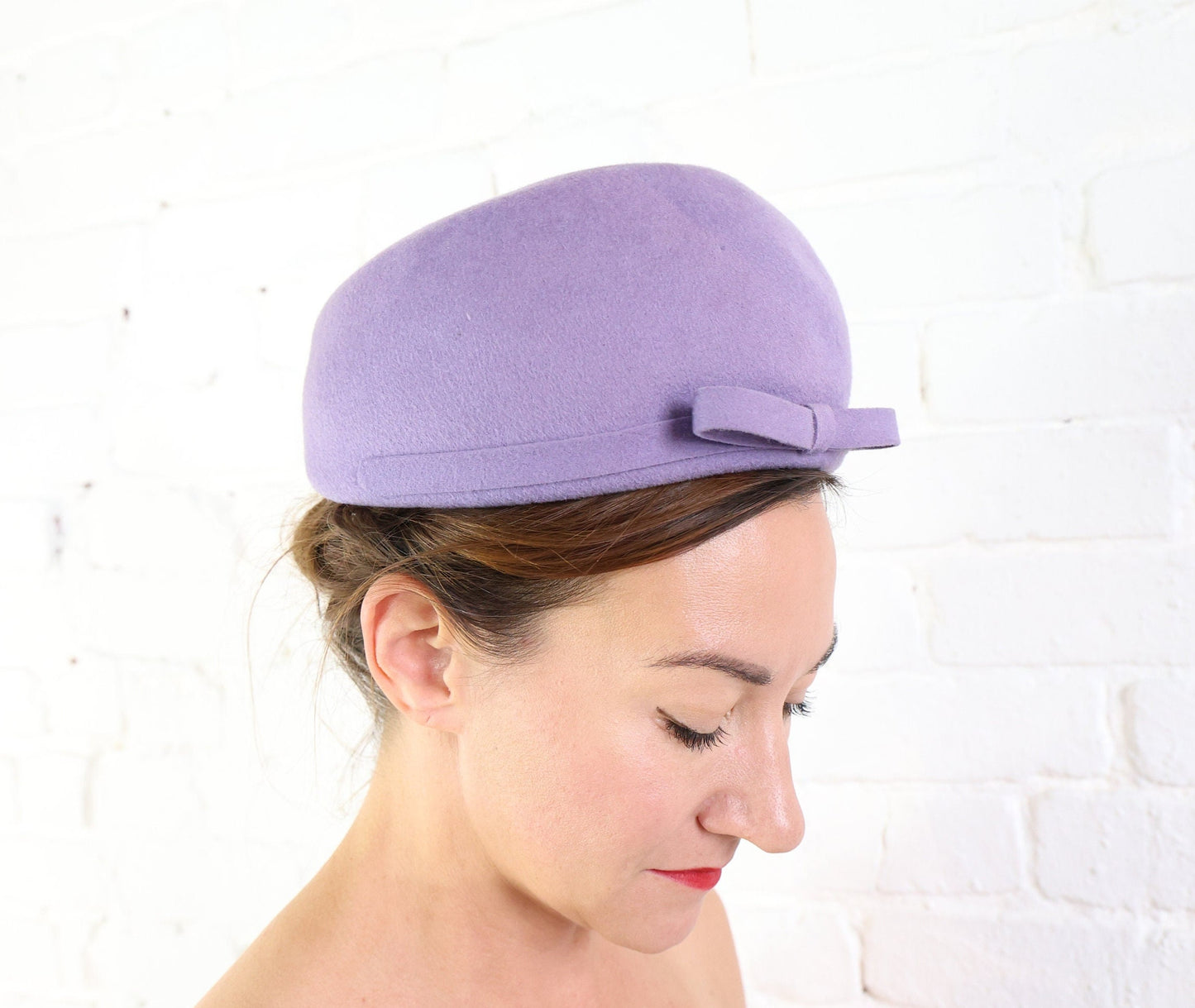 1960s Lavender Purple Bubble Hat