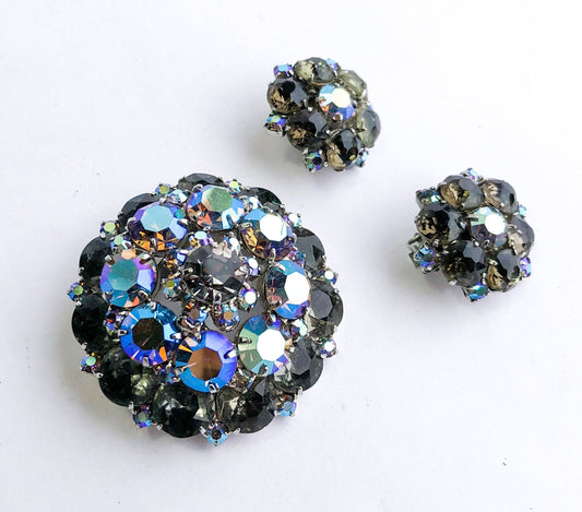 1950s Juliana Brooch & Earrings Set