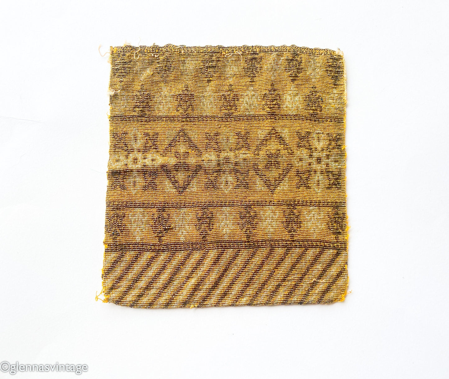 1900s MicroBeaded Evening Bag | 1900s Gold & Bronze Micro Bead Purse | Art Deco Bag