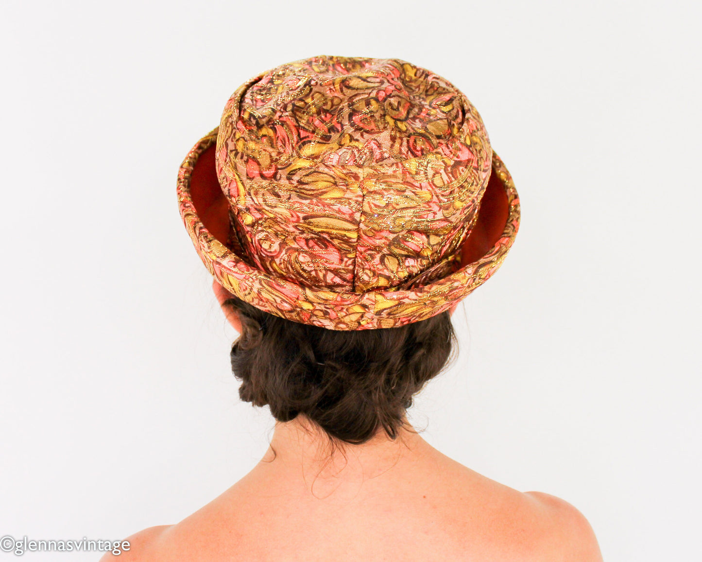 1960s Metallic Orange Hat