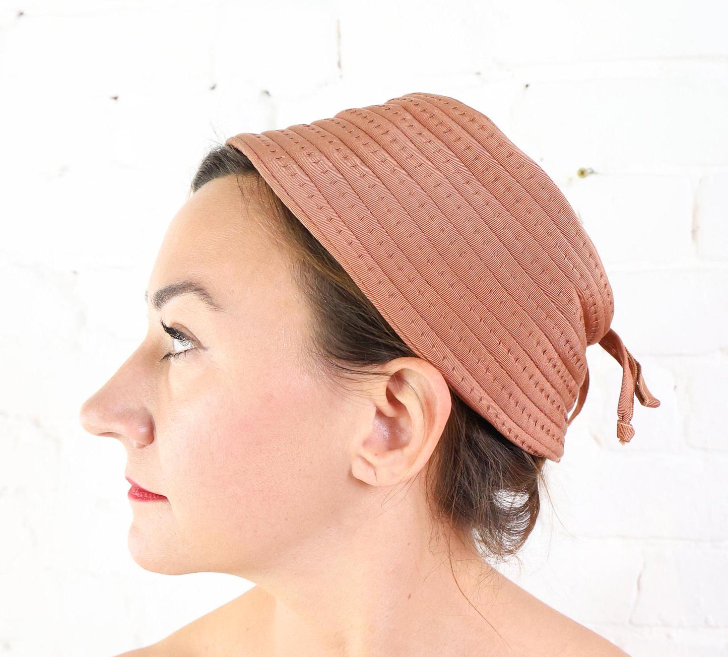 1940s Brown Ribbon Hat by Joseph Magnin
