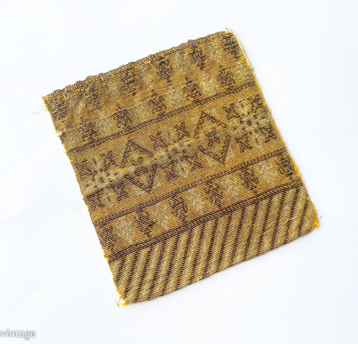1900s MicroBeaded Evening Bag | 1900s Gold & Bronze Micro Bead Purse | Art Deco Bag