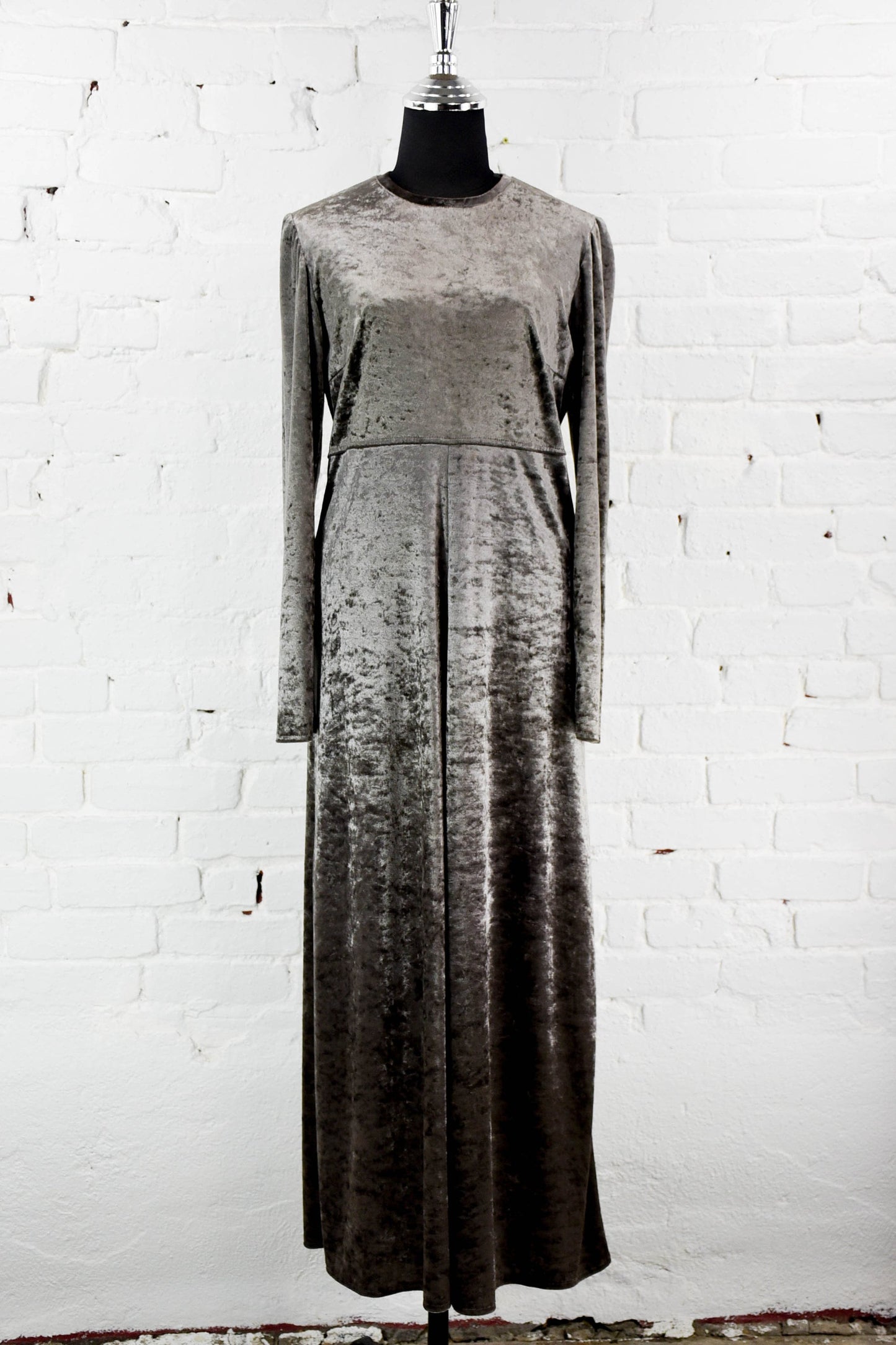 1980s Velvet Maxi Dress & Handmade Vest Set | BoHo, Medium