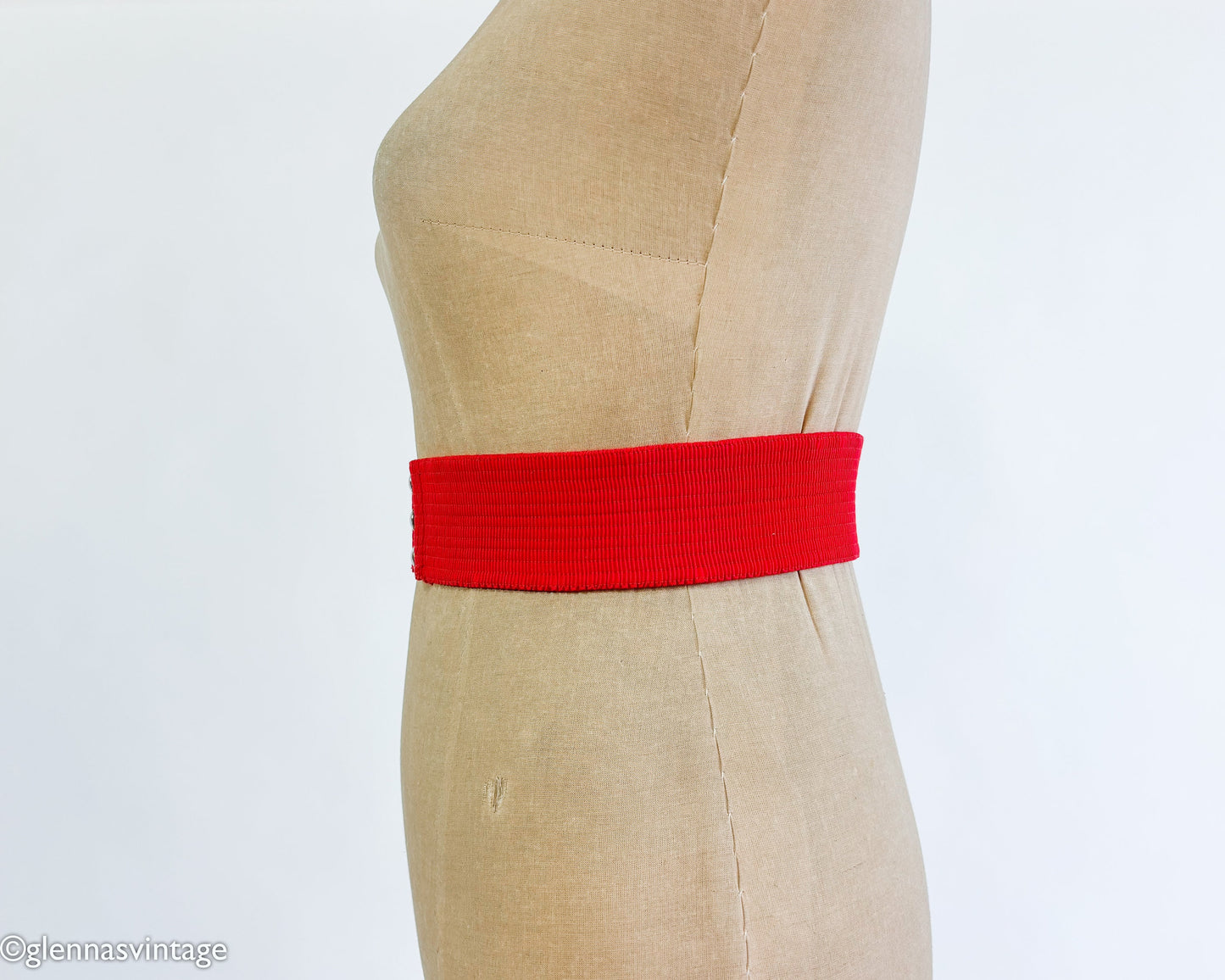 1950s Red Elastic Belt