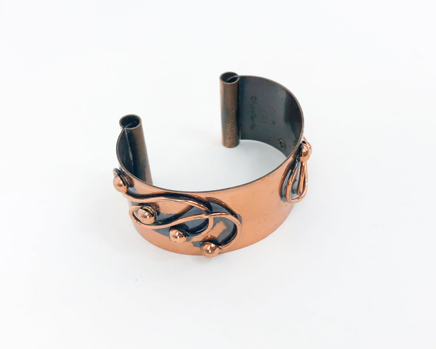 1960s Copper Cuff Bracelet, Mod Adjustable Bangle