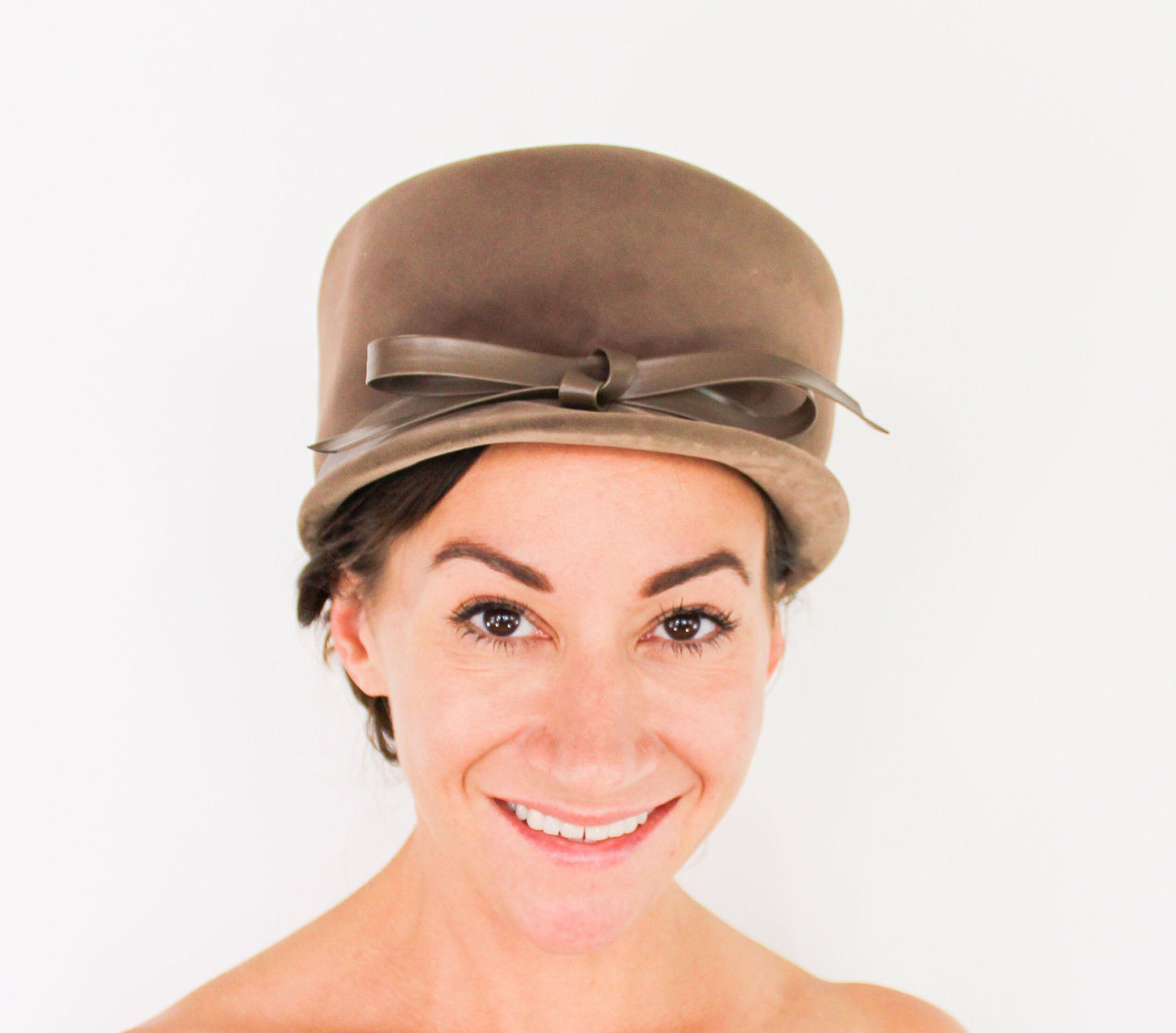 1960s Brown Velvet Hat