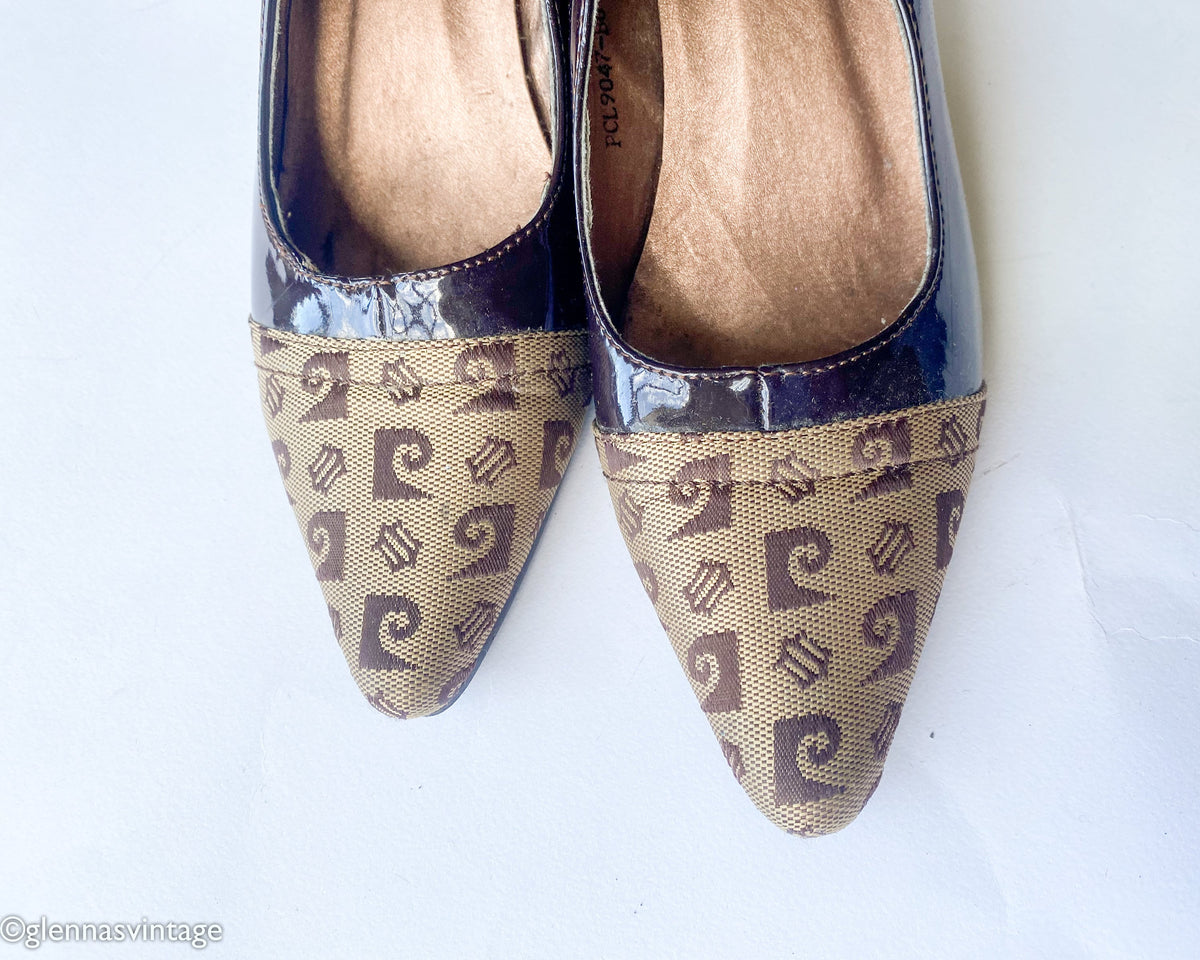 1980s Brown Leather Pumps | Pierre Cardin, US 6
