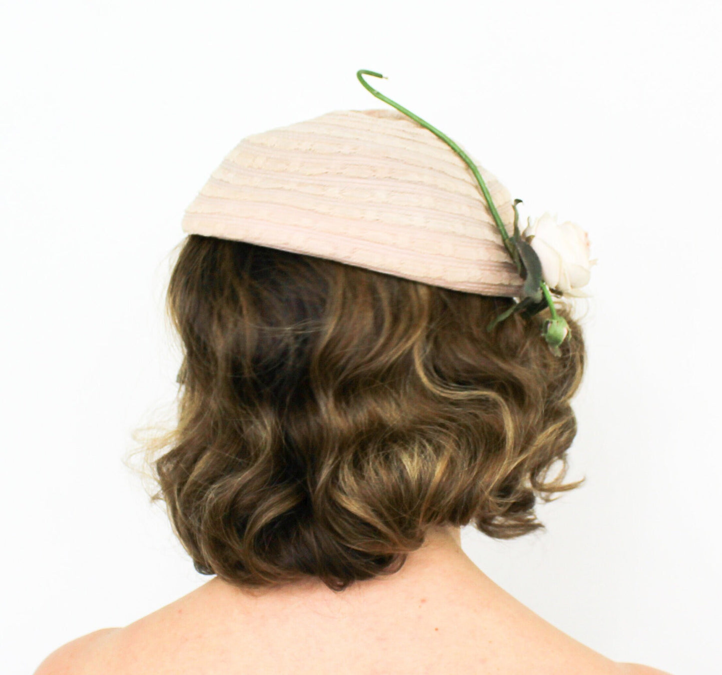 Hattie Carnegie Pink Lace Hat 1940s