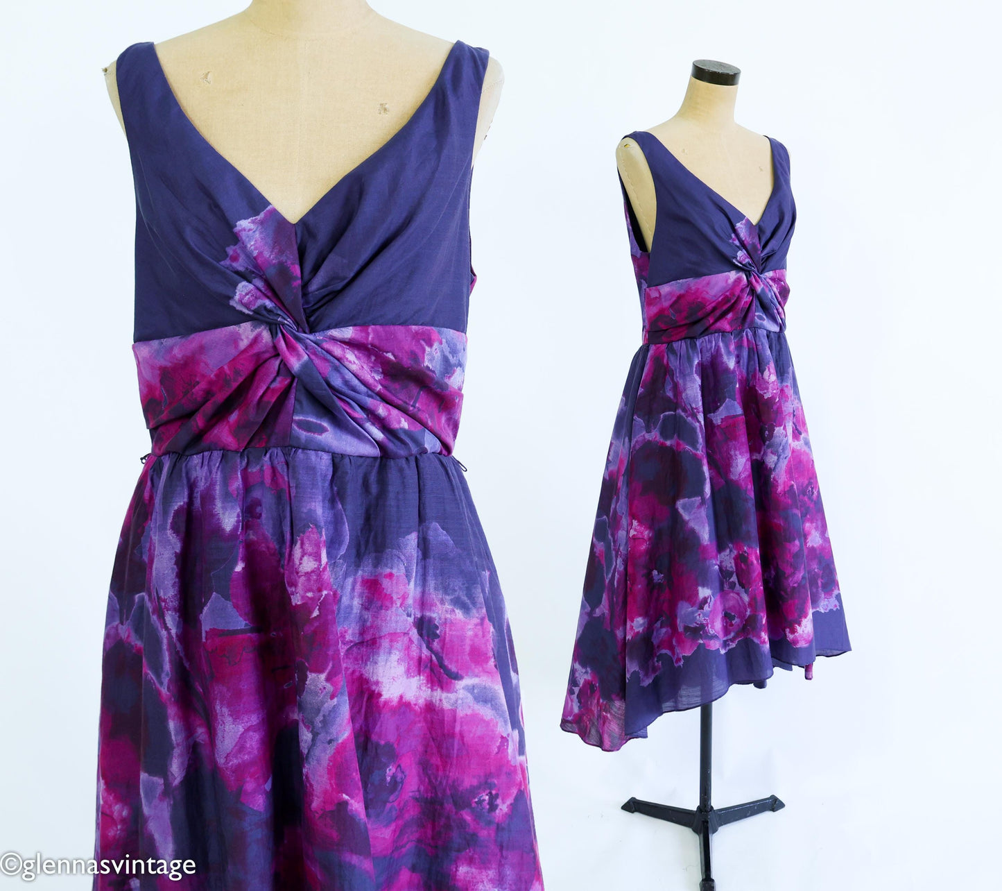 1990s Purple Tie Dye Sundress, Medium