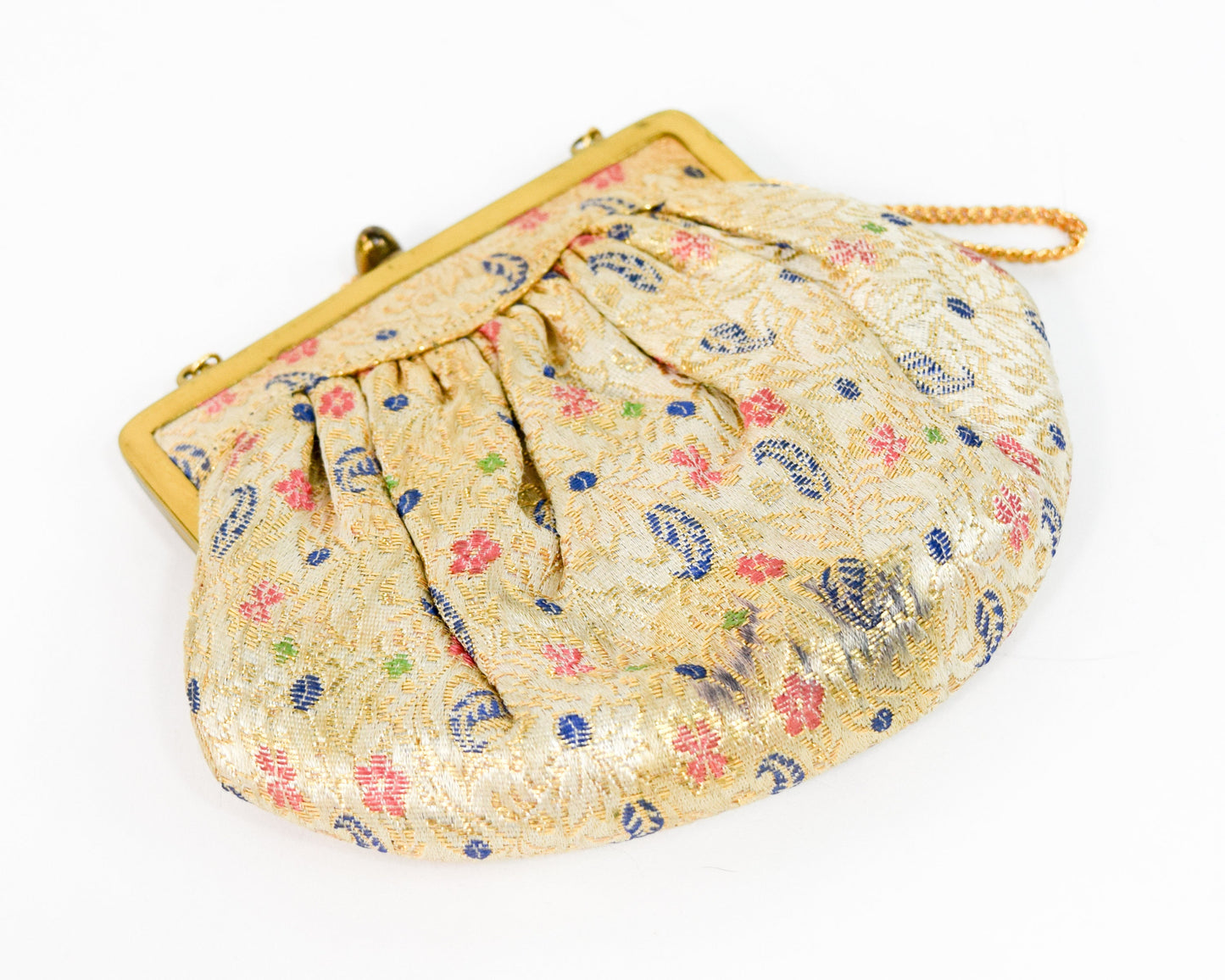 1950s Creme Brocade Evening Bag