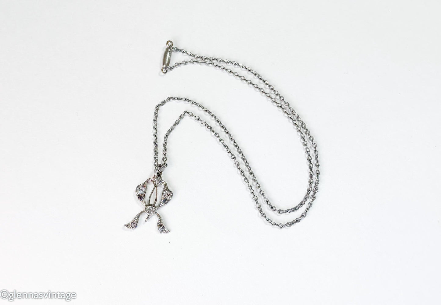 1930s Silver Delicate Necklace | Silver Pendant