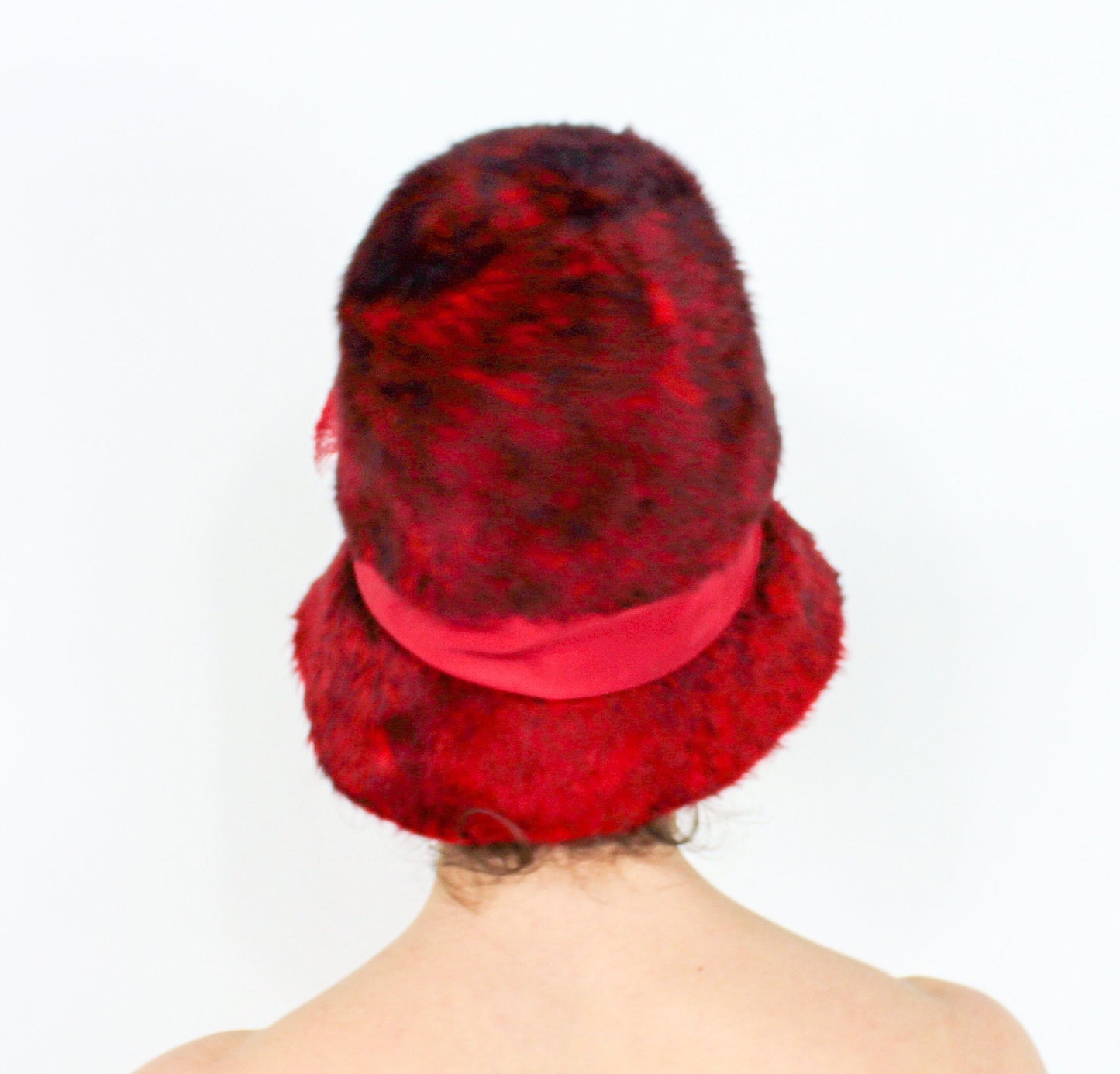 1960s Red Mohair Hat,  Mr John Jr