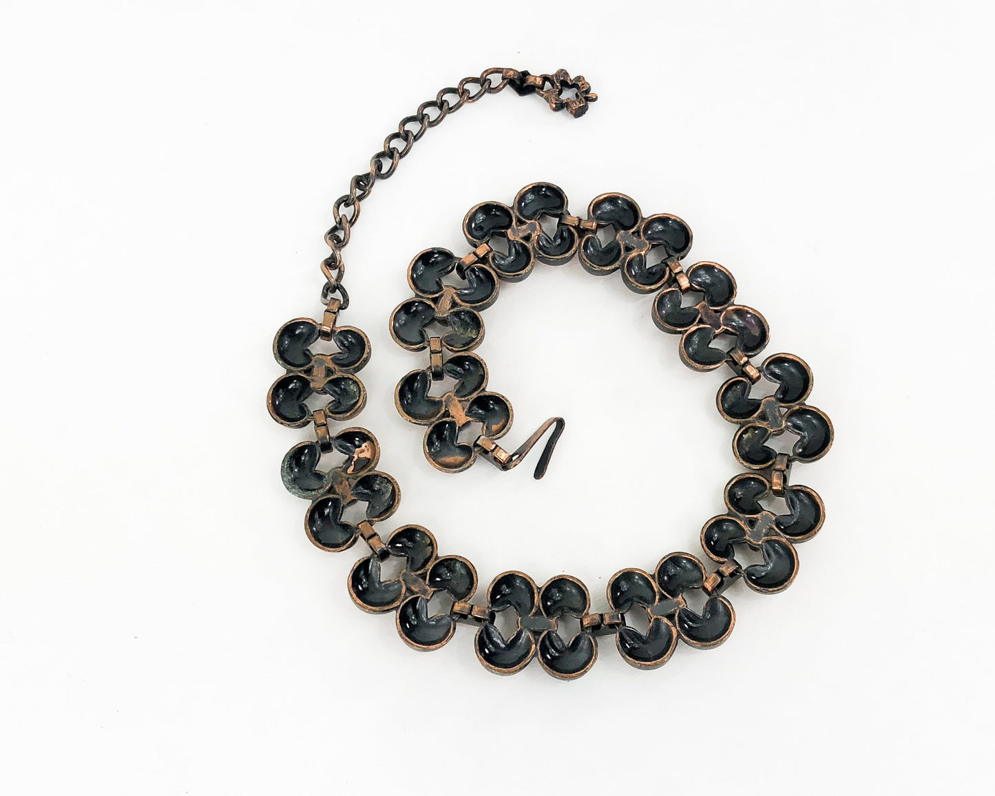 1950s Copper Necklace | 50s Copper Modernist Choker