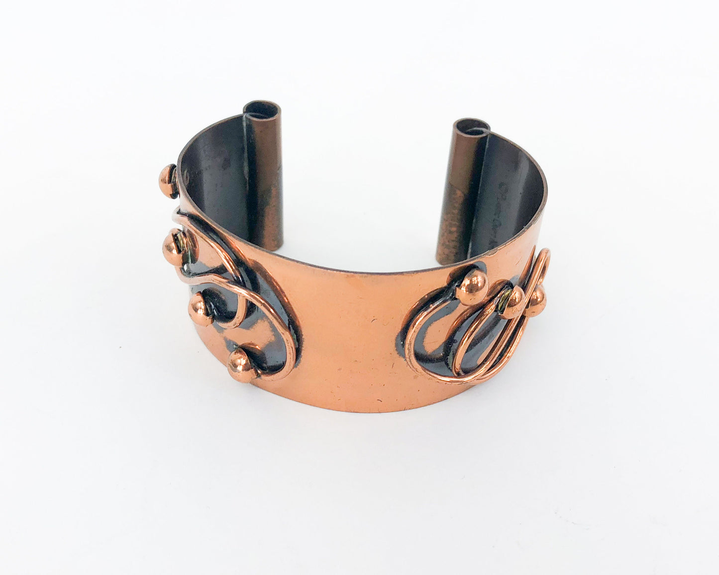 1960s Copper Cuff Bracelet, Mod Adjustable Bangle
