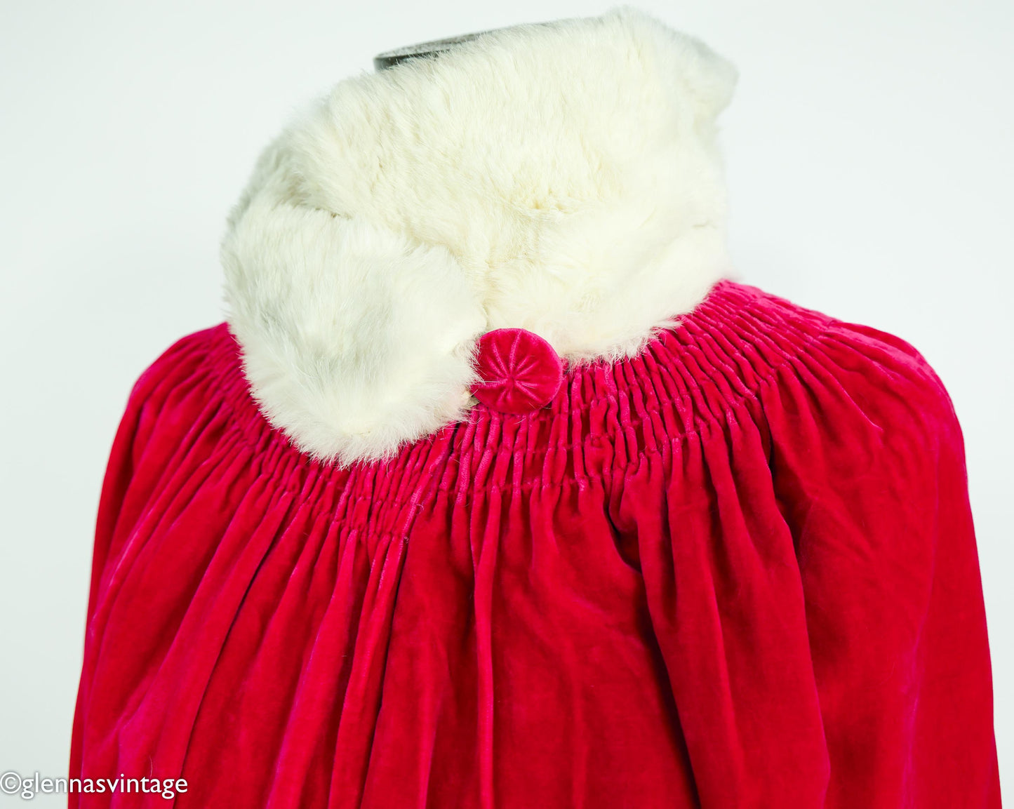 1900s Fuchsia Silk Velvet Cape, Antique Turn of the Century Evening Coat