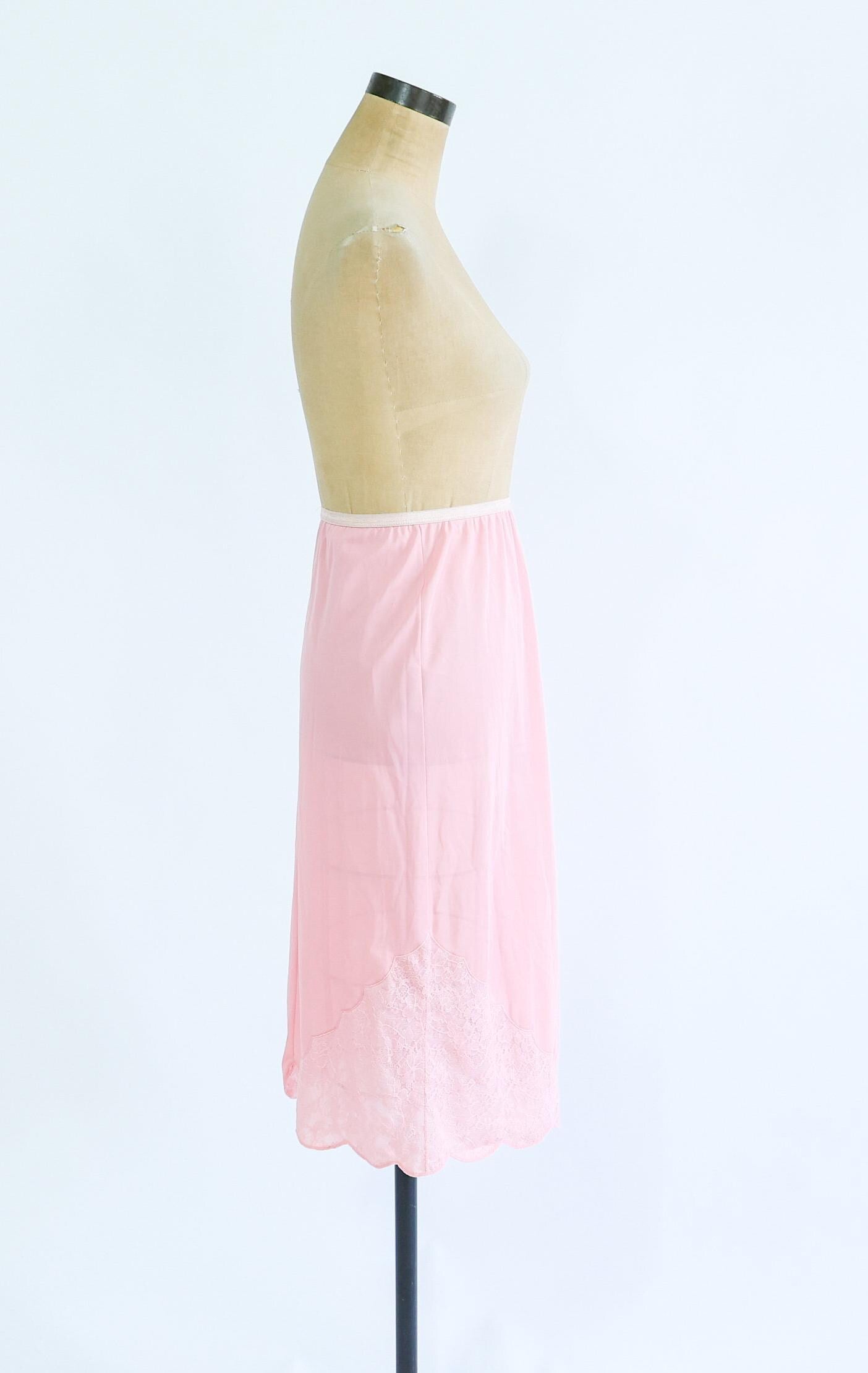 1950s Pink Nylon Half Slip, Medium