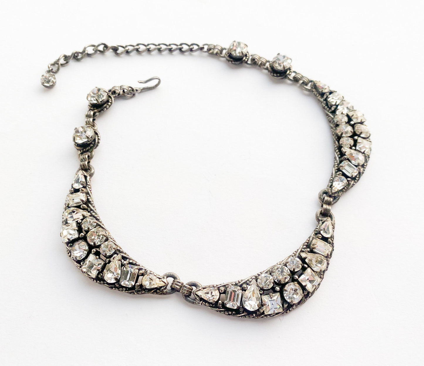 1940s Rhinestone Evening Necklace | Rhinestone Choker