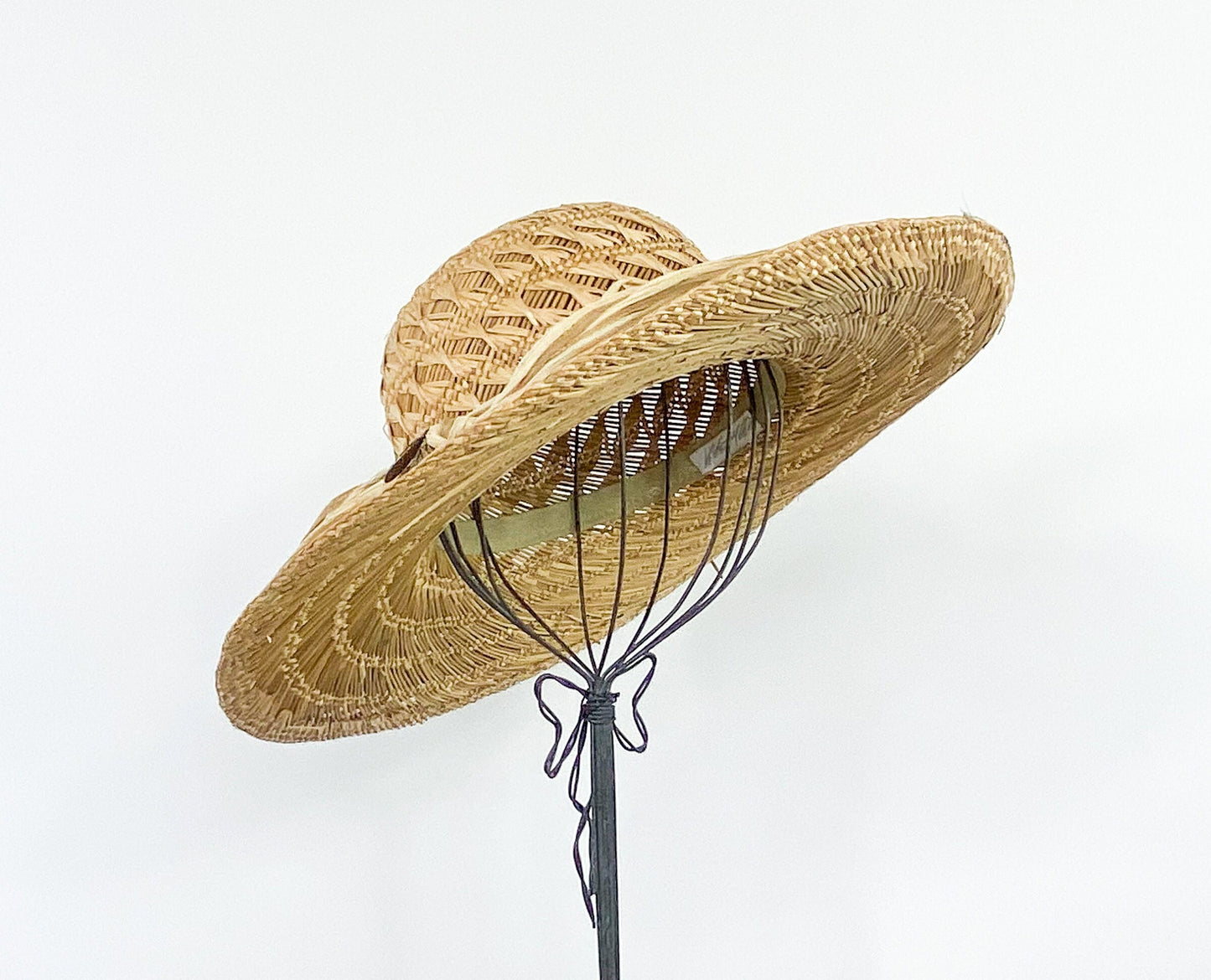 1980s Lord & Taylor Wide Brim Straw Hat