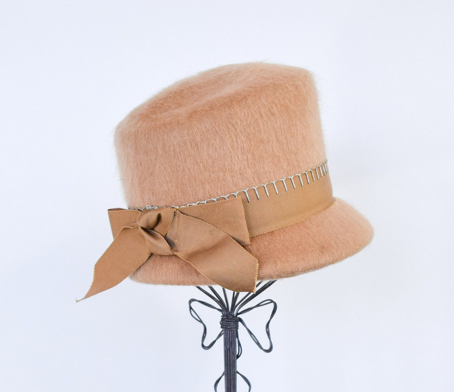 1960s Tan Mohair Wool Hat