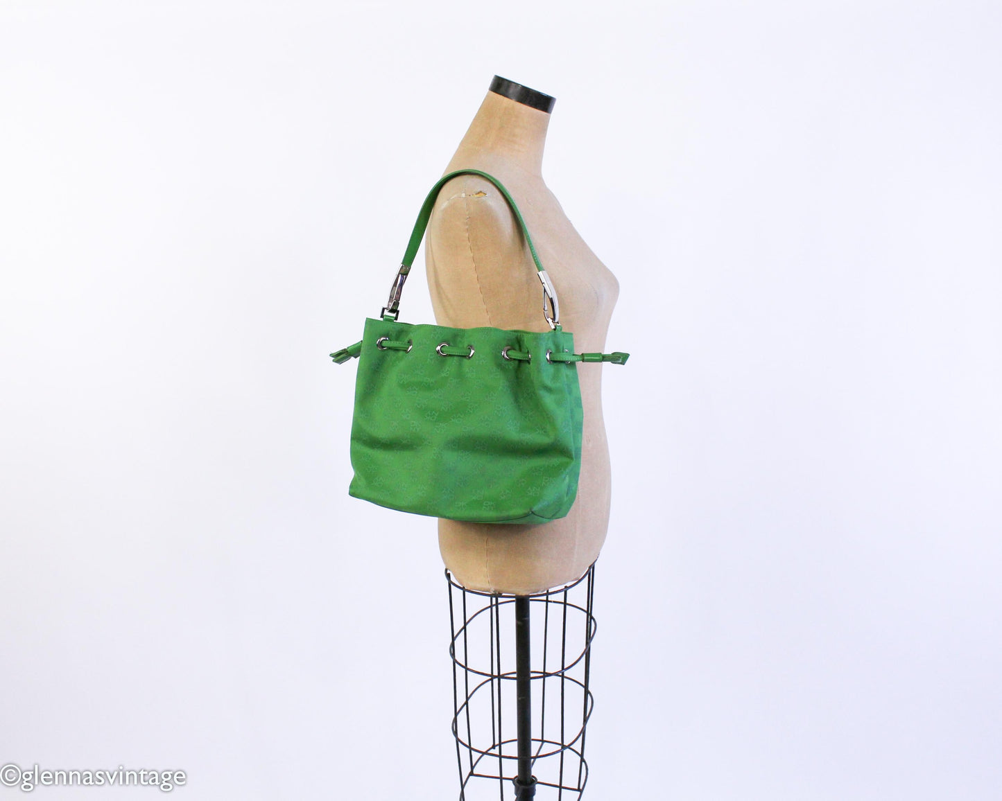 DKNY 1980s Bright Green Handbag