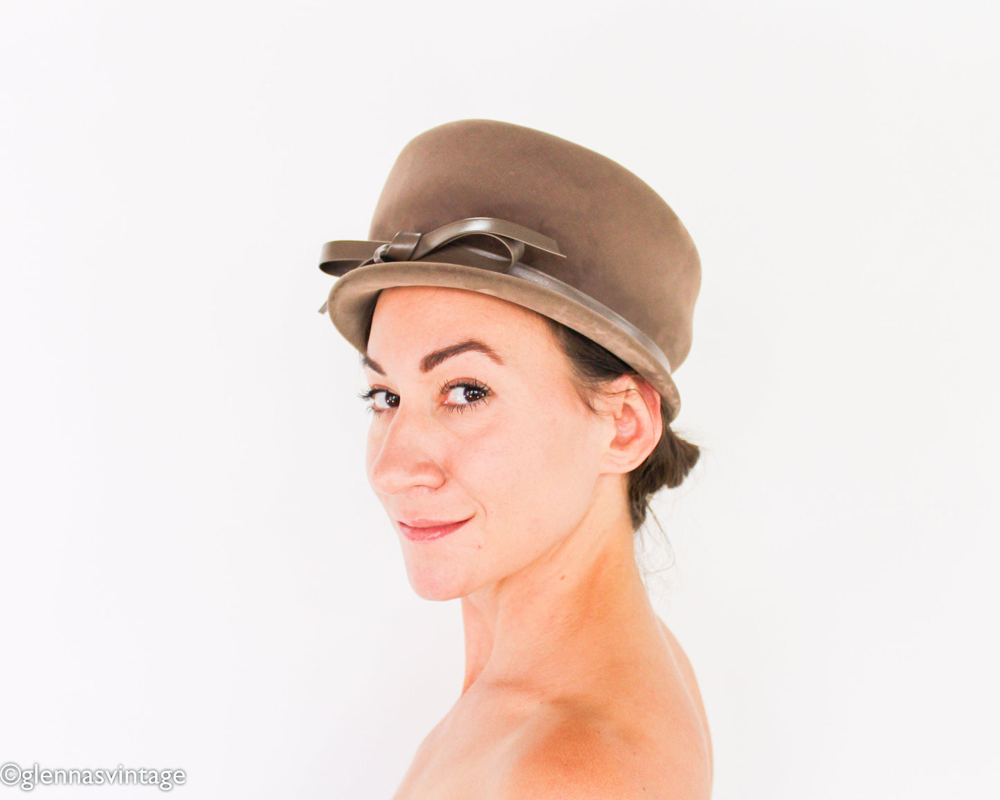 1960s Brown Velvet Hat