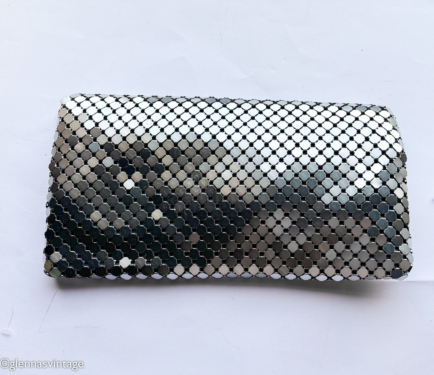 1980s BCBG MAXAZIRA Silver Mesh Clutch